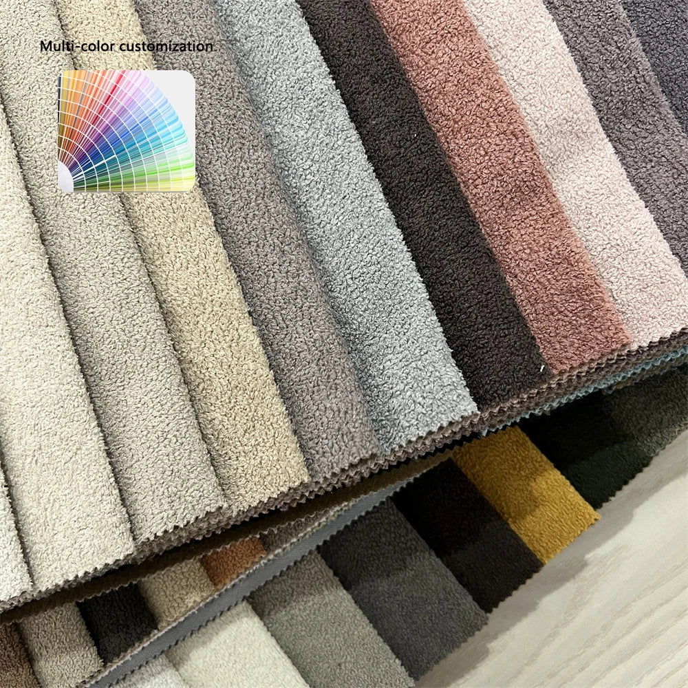 2025 New Design Chenille Fabric for Sofa Polyester Home Deco Teddy Velvet - Haida Boucle Upholstery Fabric
