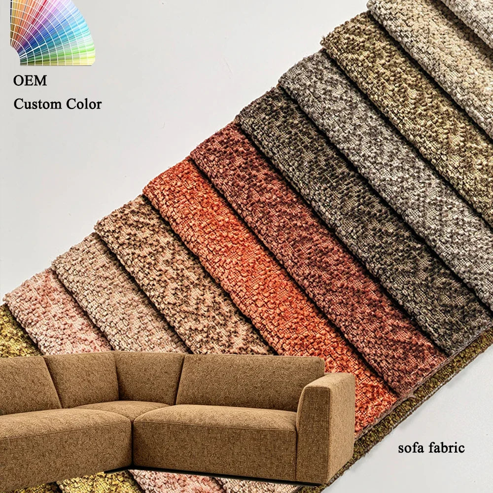 Adjustable GSM Knitted Waterproof Sofa Fabric Home Textile Customizable Chenille Furniture - Haida Chenille Upholstery Fabric