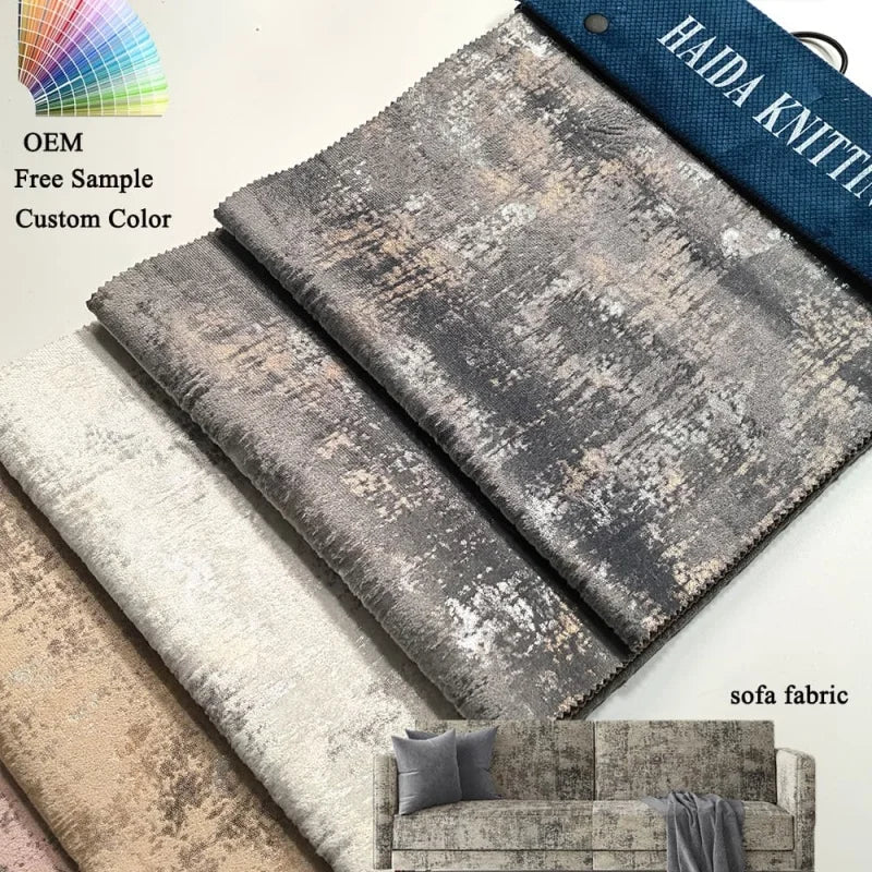 Mosha Chenille Knitted Upholstery Fabric Printed Polyester Textile for Car Sofa Bus - Haida Chenille Upholstery Fabric