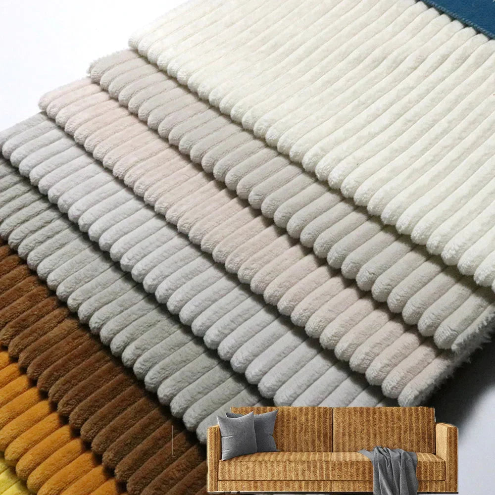 Warp Knitted 2.5 Wale Corduroy Fabric 100% Polyester 250GSM Upholstery Fabric for - Haida Corduroy Upholstery Fabric