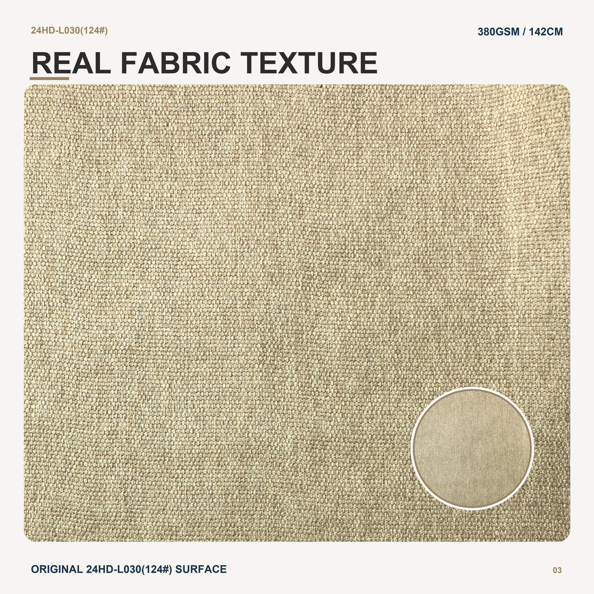 Heavyweight Solid Polyester Linen Look with Nonwoven Backing for Sofa Cushion Lounge Chair Home Furniture Upholstery Fabric
