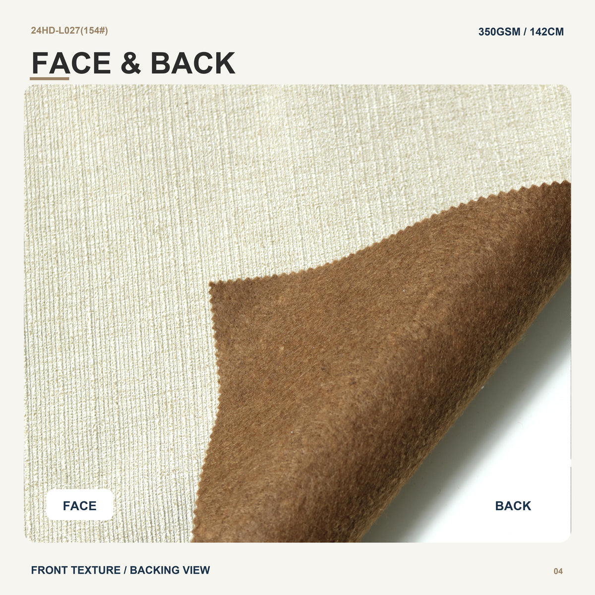 Heavyweight Linen Look Textile with Nonwoven Backing for Sofa Couch Cushion Lounge Chair Home Furniture Upholstery Fabric