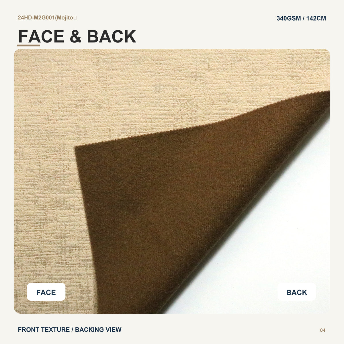 Soft Matte Brushed Velvet with Brown Fleece Backing and Adhesive Finish for Sofa Lounge Chair Furniture Upholstery Fabric