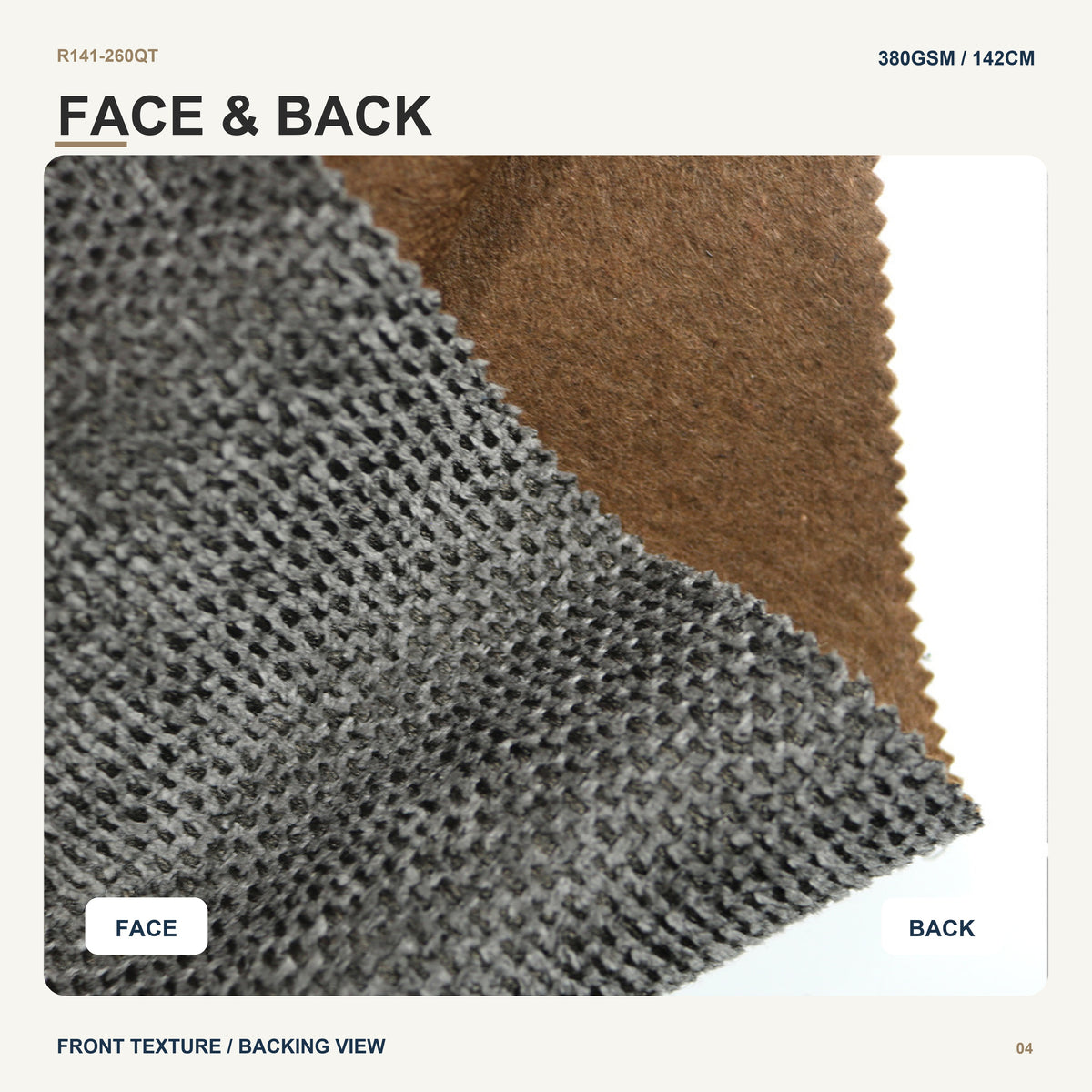 Nonwoven Backed Linen Look Textile for Car Seat Door Panel Vehicle Cabin Trim Automotive Interior Upholstery Fabric