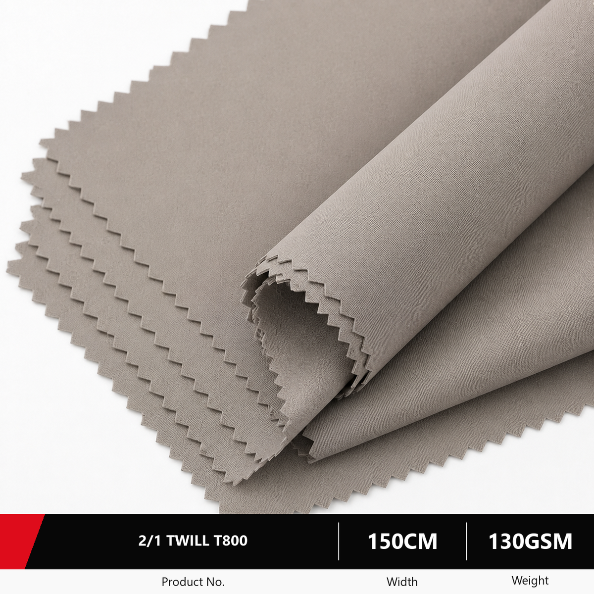 Twill T800 Polyester Apparel Fabric 230GSM