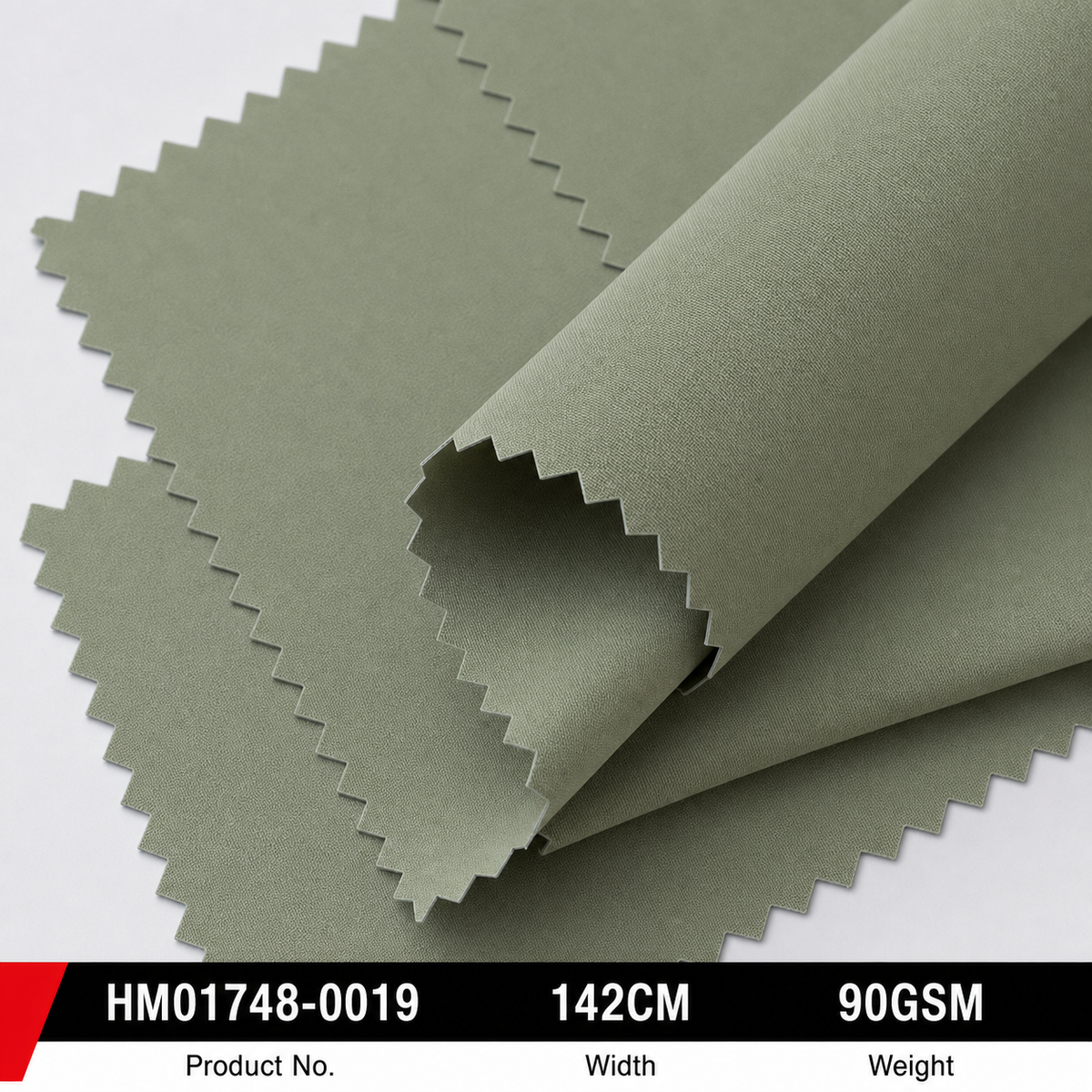 HM01748 0019 90 Percent Nylon 10 Percent Spandex 90GSM 142CM Seaweed Cooling Breathable Soft Four Way Stretch Apparel Fabric