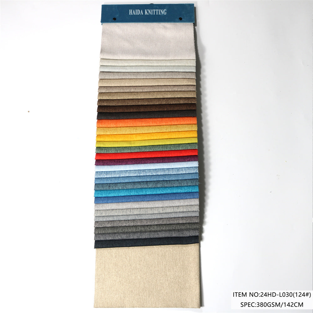 24HD-L030 Polyester Linen Look Upholstery Fabric | Warp Suede