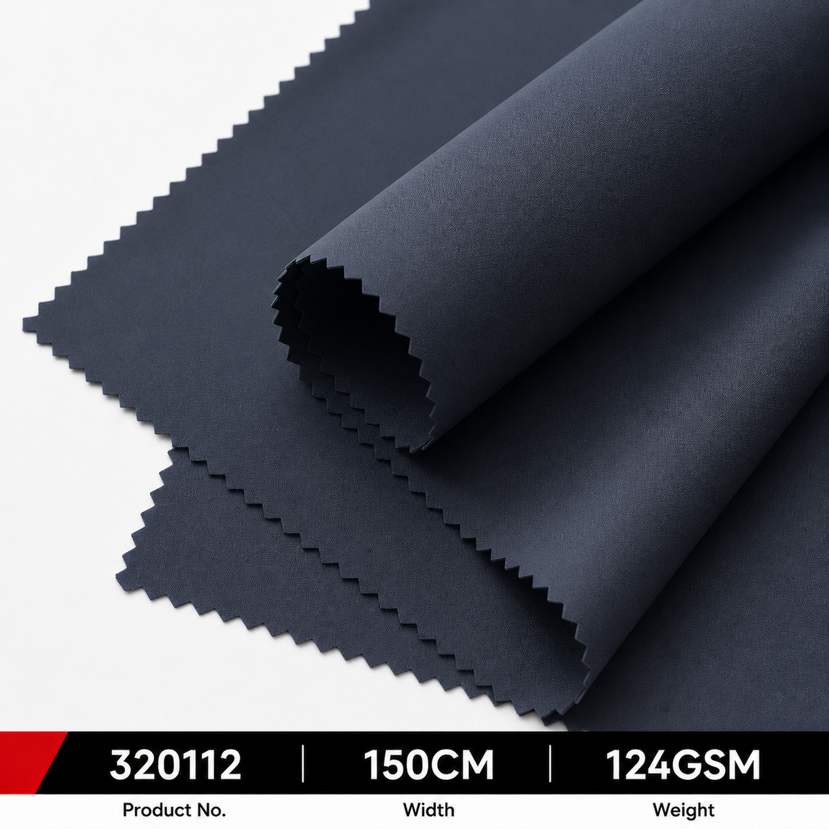 320112 100 Percent Polyester 124GSM 150CM 203 by 127 Density Lightweight Fashion Garment Production Wholesale Apparel Fabric