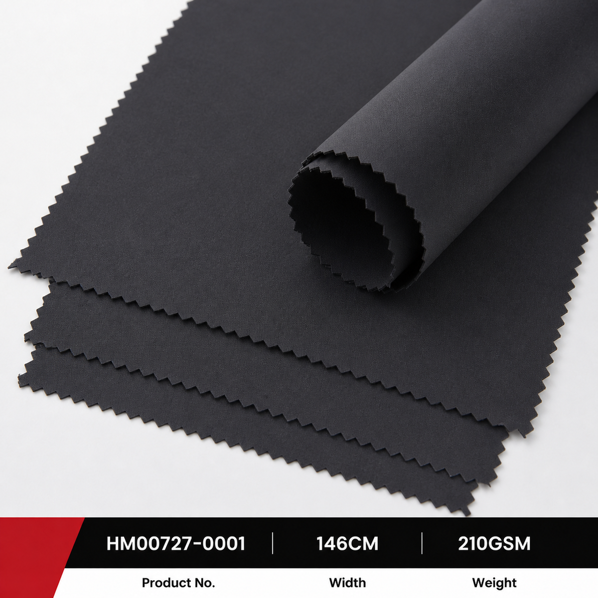 HM00727 0001 92 Percent Nylon 8 Percent Spandex 210GSM 146CM 280D Twisted Stretch C8 Water Repellent Golf Trouser Fabric
