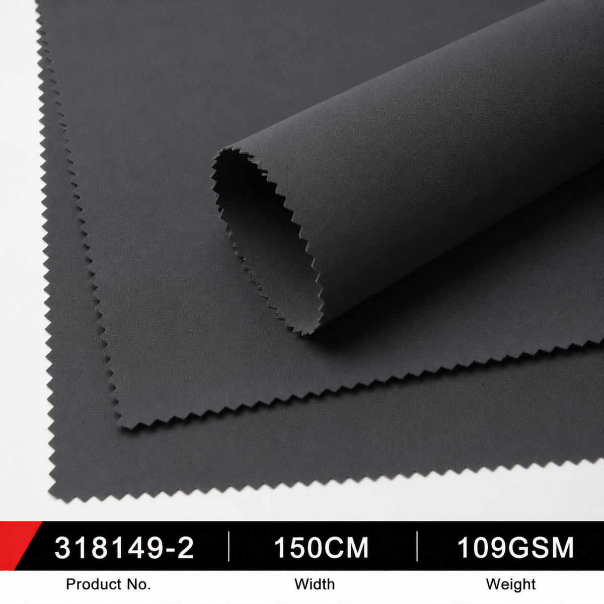 318149 2 Documented 39 Percent Sorona Content 109GSM 150CM 188 by 106 Density Lightweight Garment Sampling Apparel Fabric