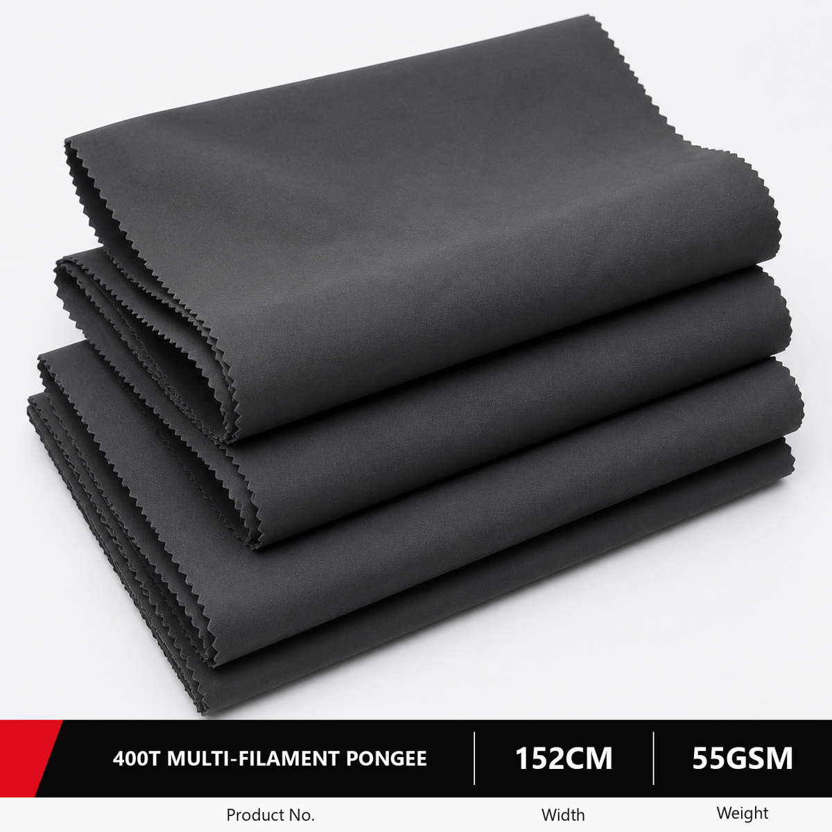 400T Multi Filament Polyester Pongee Fabric 55GSM