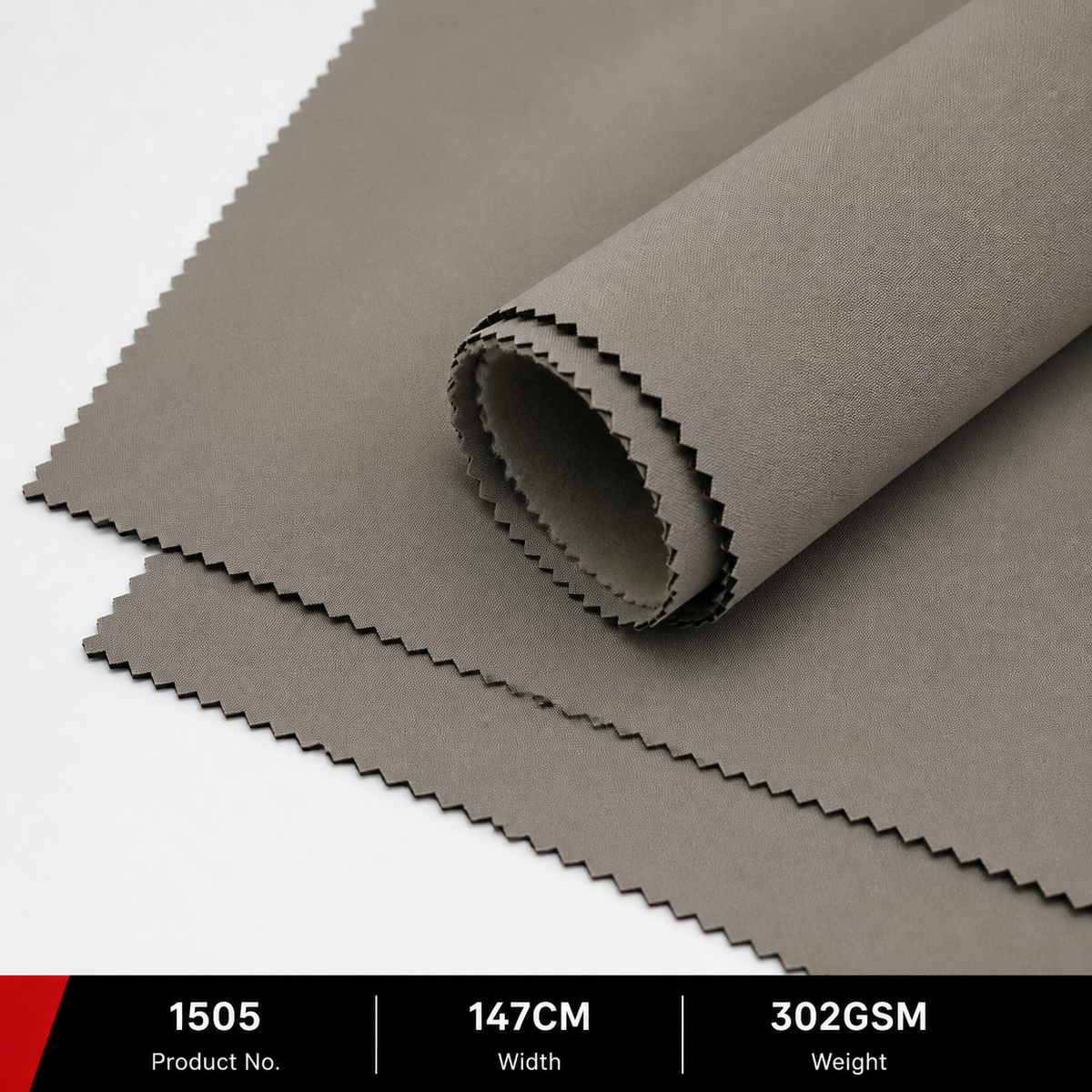 1505 150D Matte Three Layer Outdoor Fabric 302GSM