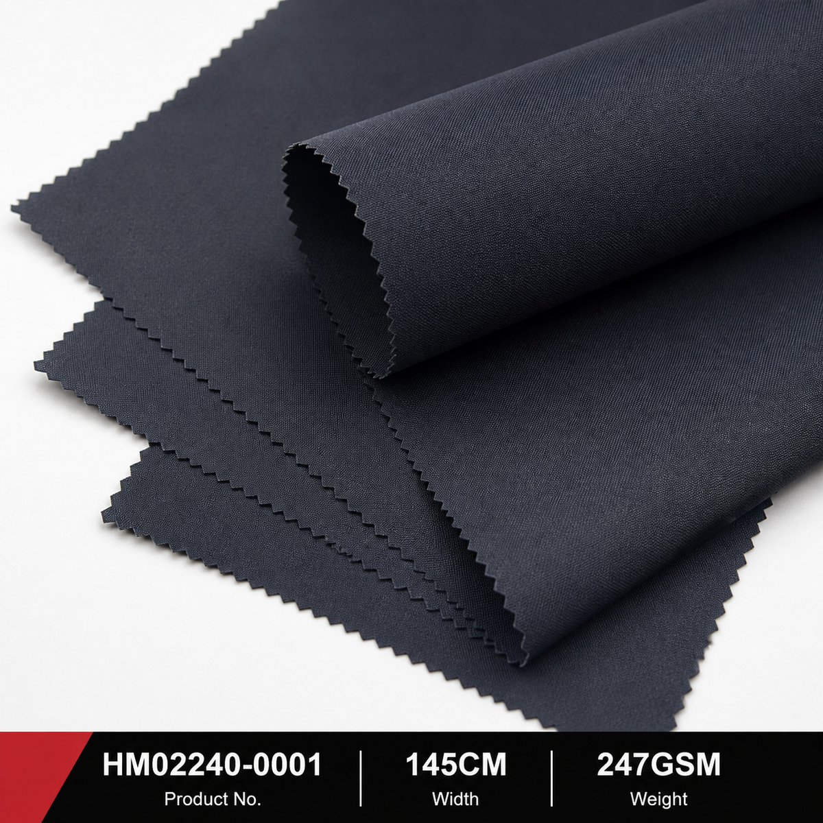 HM02240 0001 Matte Double Face Twill Outdoor Fabric 247GSM