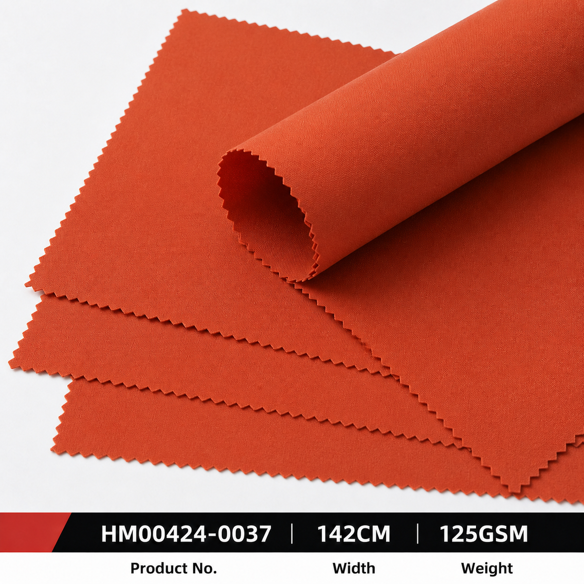 HM00424 0037 Polyester Spandex 125GSM 142CM 75D High Filament Soft Breathable Four Way Stretch Quick Dry Apparel Fabric