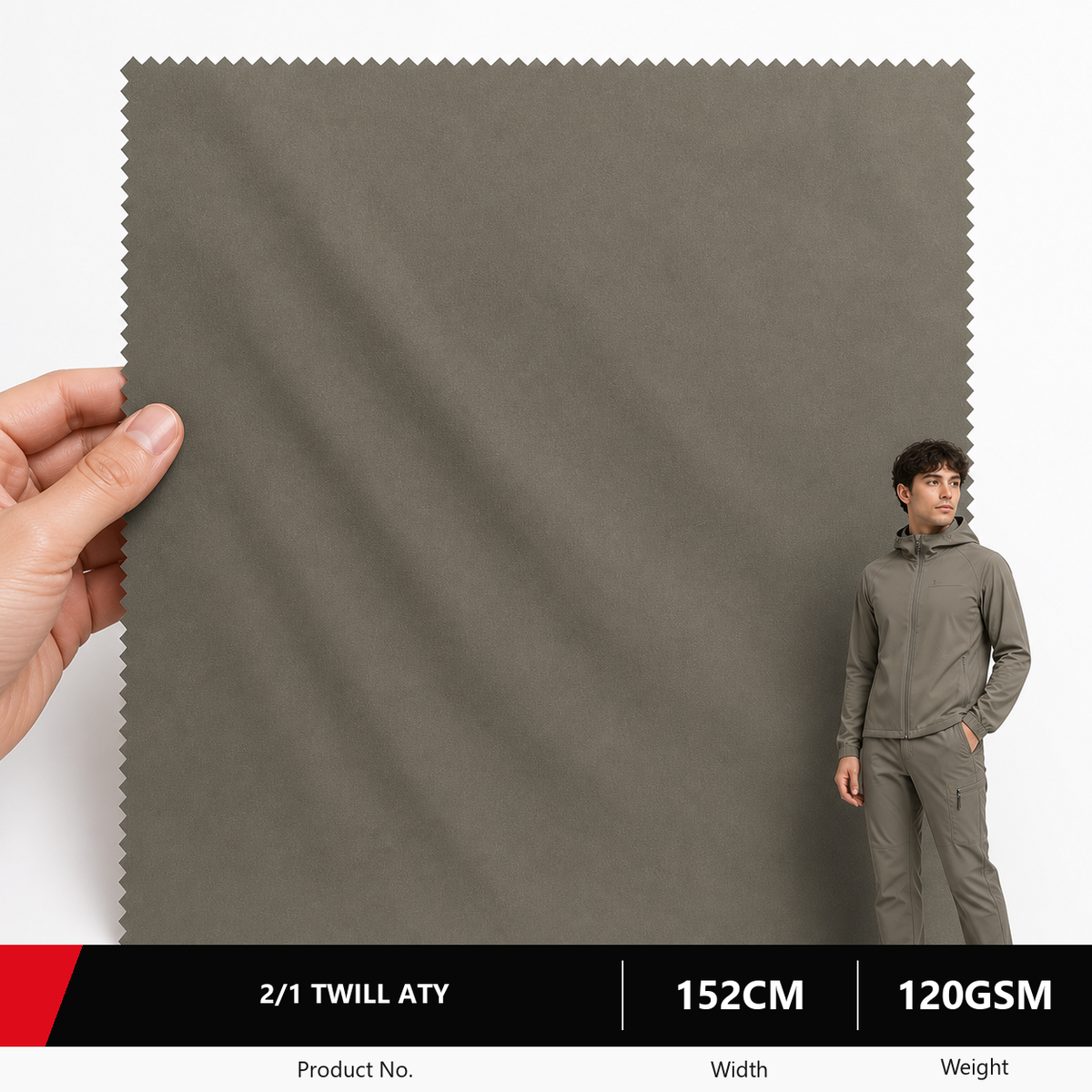 ATY 90D by 75D T8 Twill Outdoor Fabric 120GSM
