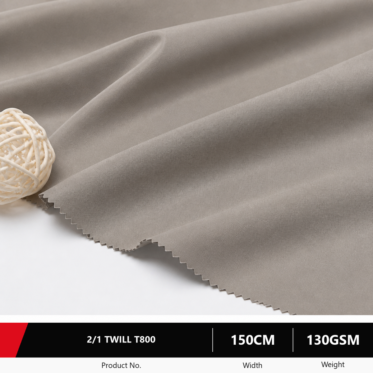 Twill T800 Polyester Apparel Fabric 230GSM