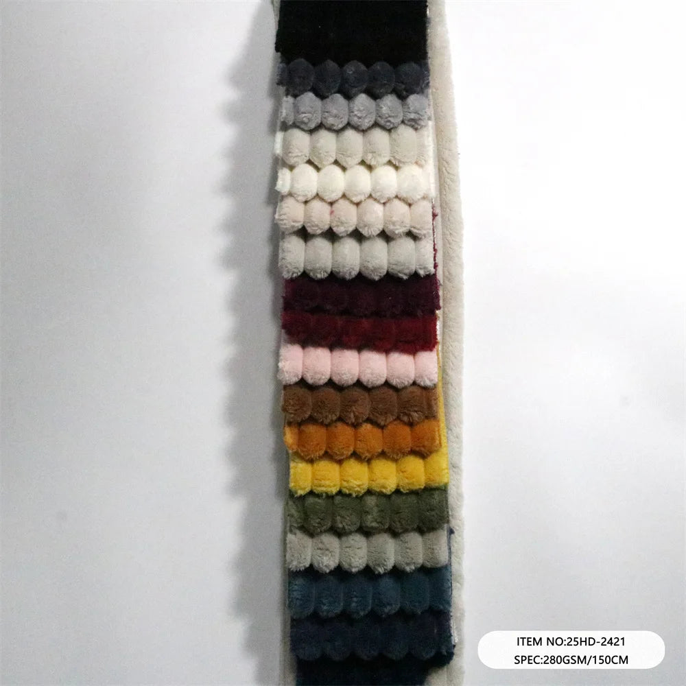 2025 Flannel Corduroy Fabric 100% Polyester Textile 280GSM Sofa Upholstery Material Fleece - Haida Corduroy Upholstery Fabric