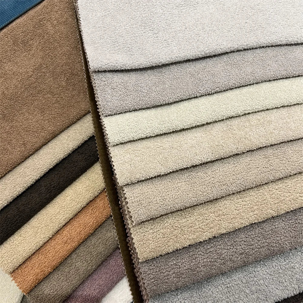 2025 New Design Chenille Fabric for Sofa Polyester Home Deco Teddy Velvet - Haida Boucle Upholstery Fabric
