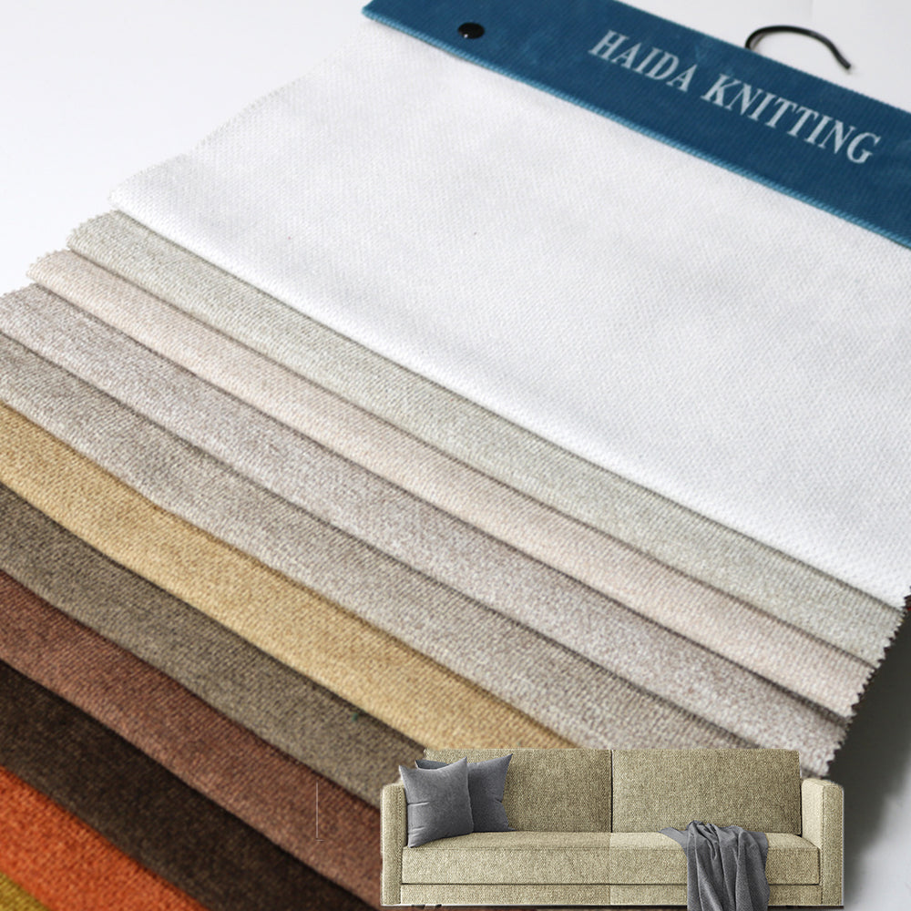 24HD-L029 Polyester Linen Look Curtain & Upholstery Fabric | Weft Suede