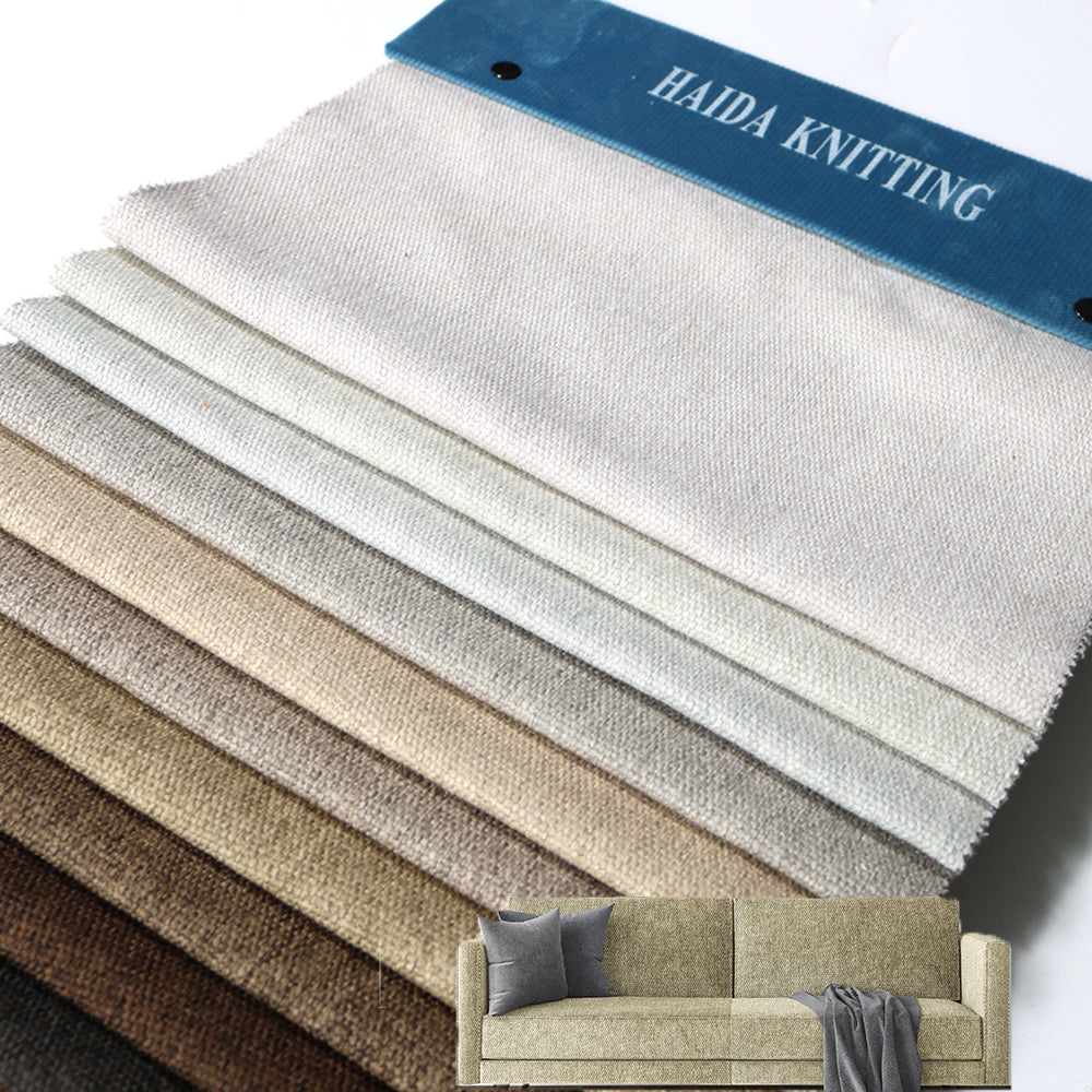 24HD-L030 Polyester Linen Look Upholstery Fabric | Warp Suede