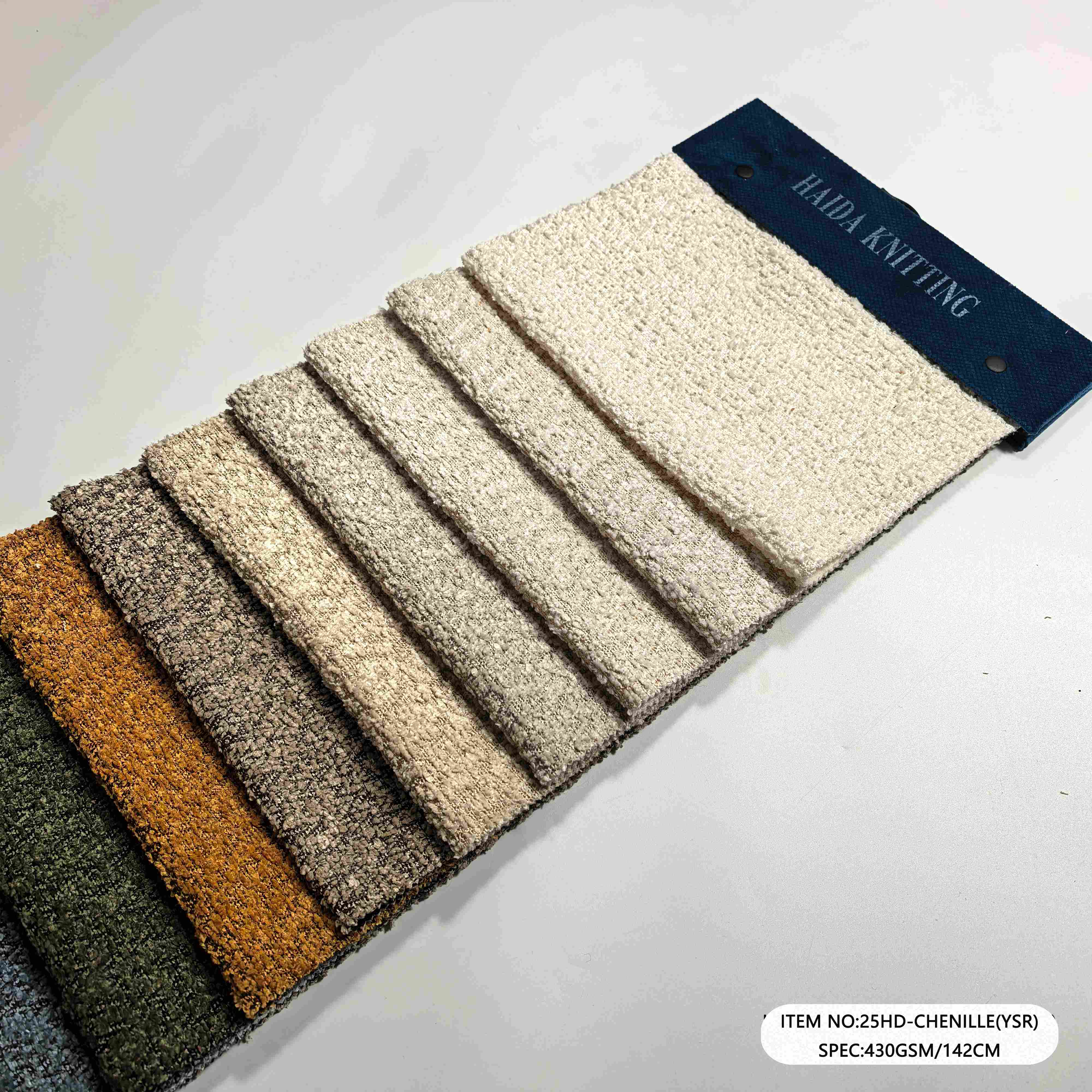 25HD-CHENILLE(YSR) Chenille Sofa Fabric | 400gsm Waterproof Knitted
