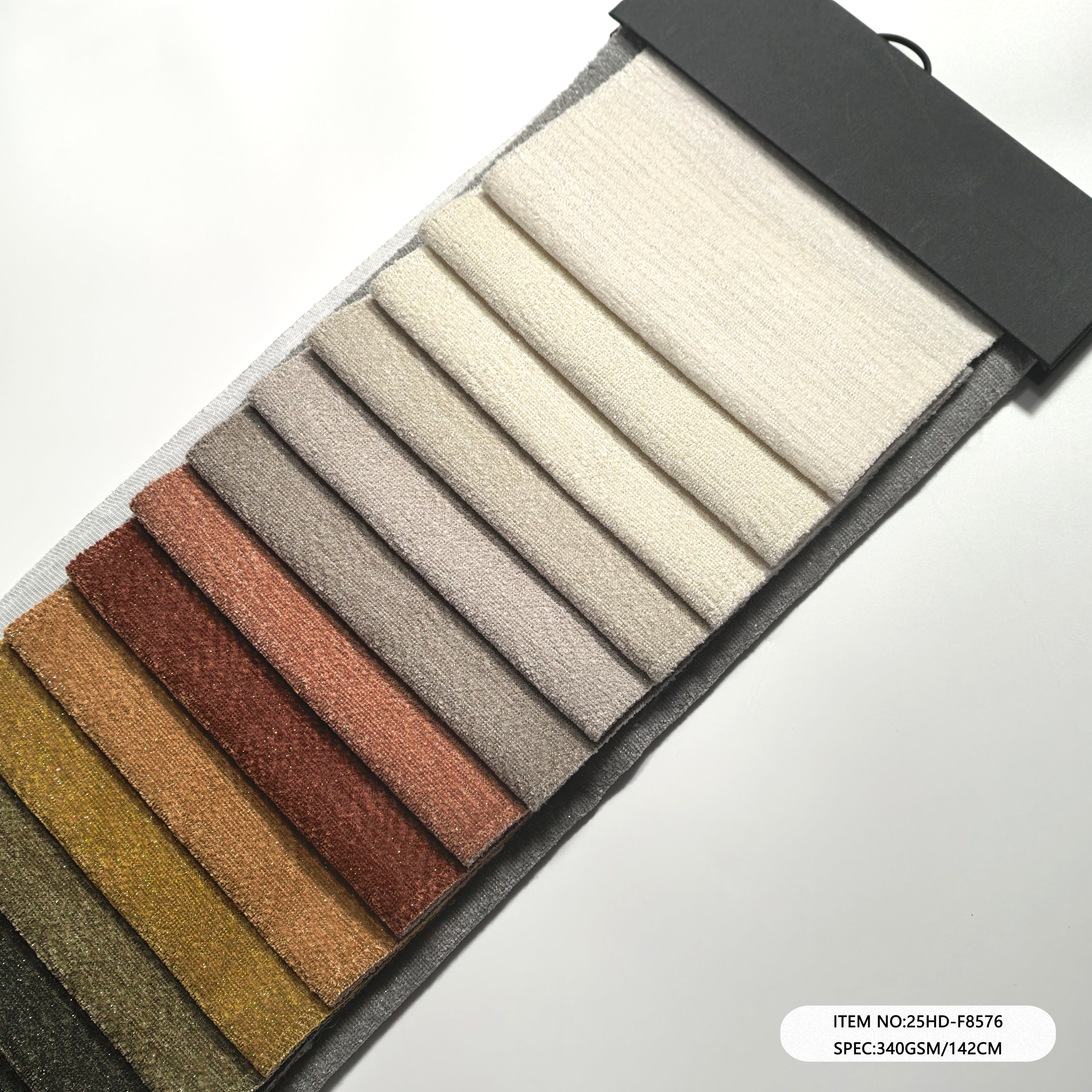 25HD-F8576 Polyester Microfiber Chenille Sofa Upholstery Fabric | Solid