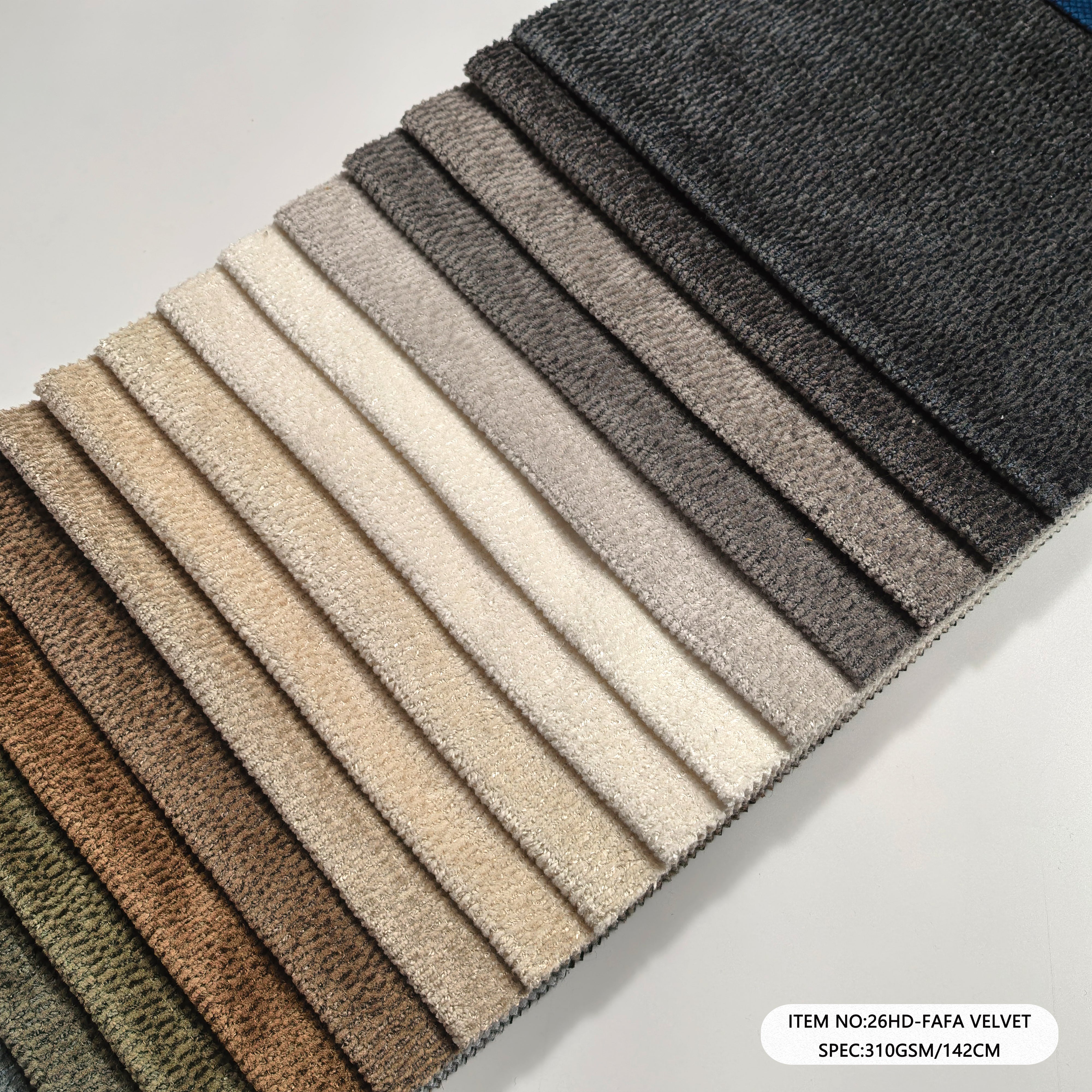 FAFA Velvet Upholstery Fabric 260 GSM | Hospitality Grade | Factory-Direct | Haida Textile