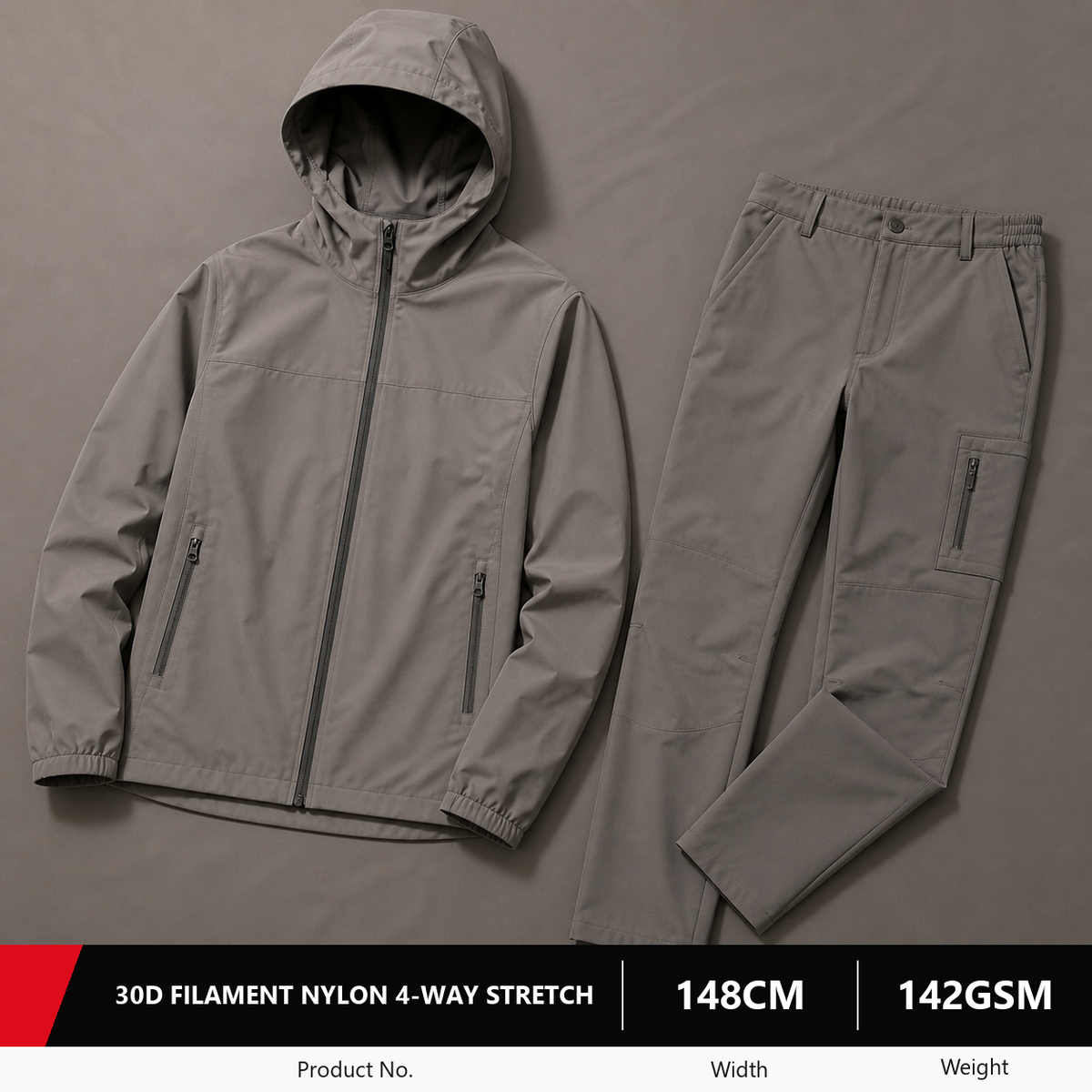 30D Four Way Stretch Laminated Outdoor Fabric 142GSM