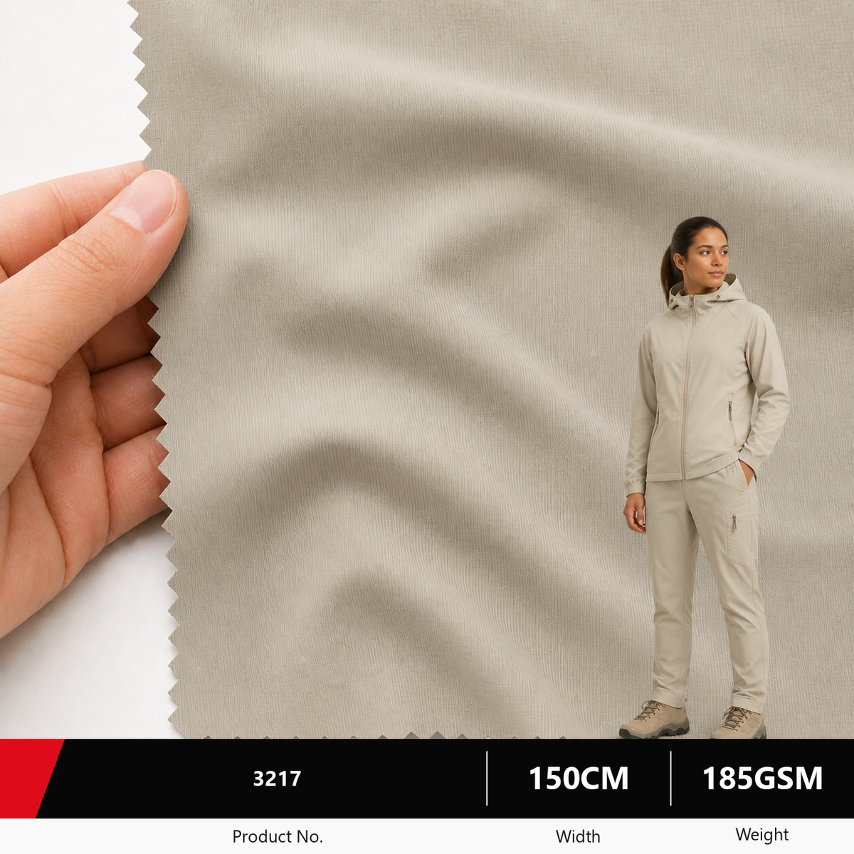 3217 Polyester Womenswear Fabric 185GSM