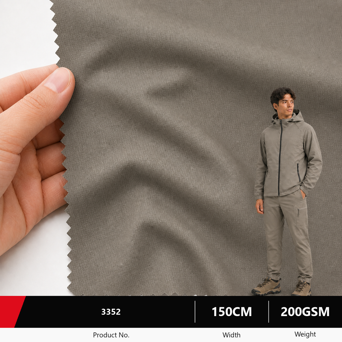 3352 Polyester Outdoor Apparel Fabric 200GSM