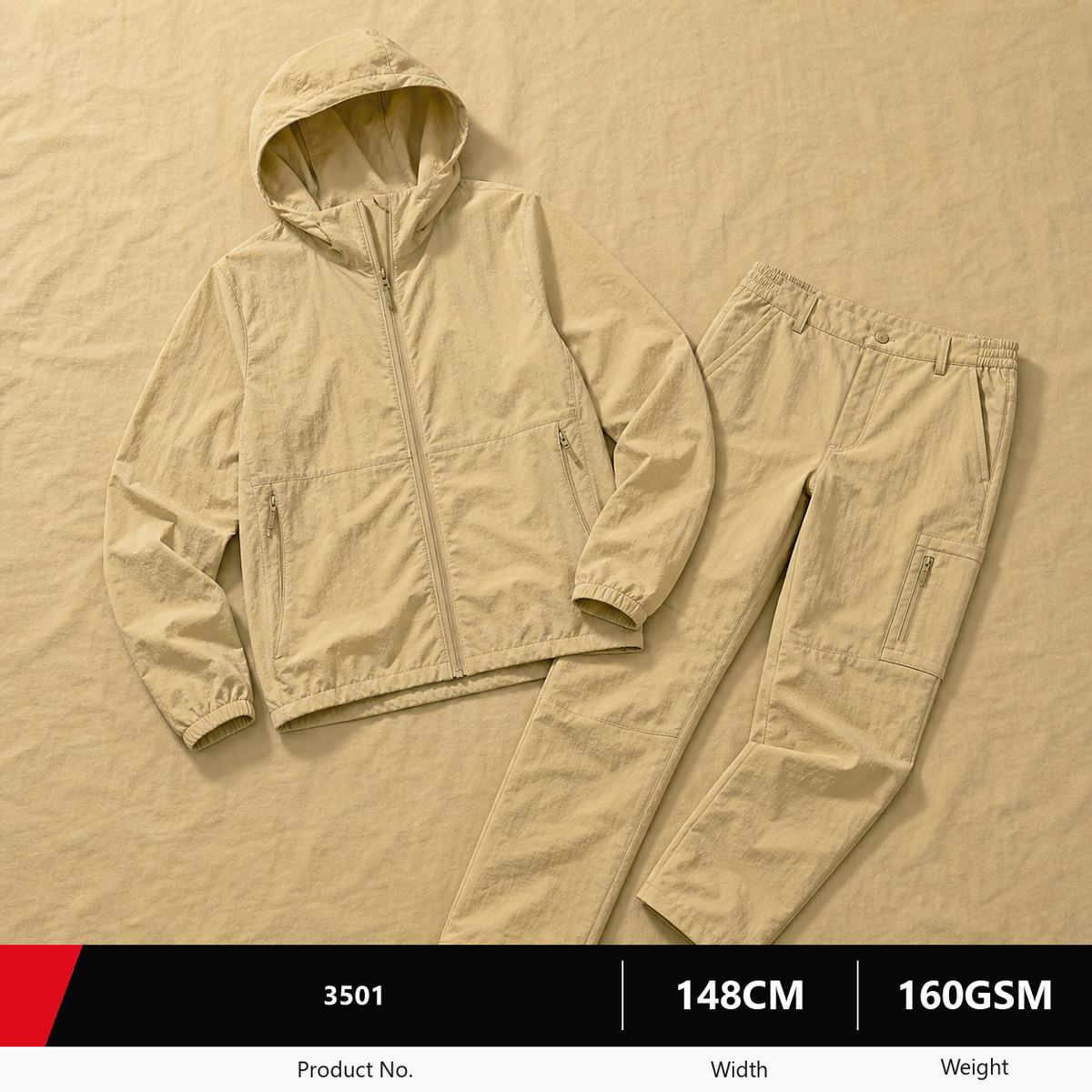 3501 Polyester Fabric for Trousers and Jackets 160GSM