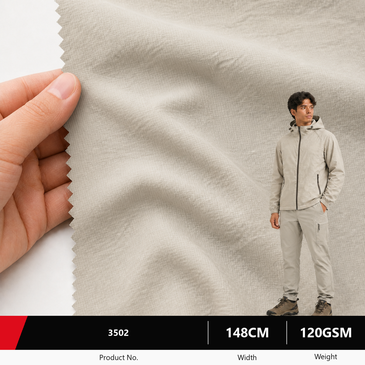 3502 Polyester Fabric for Trousers and Jackets 120GSM