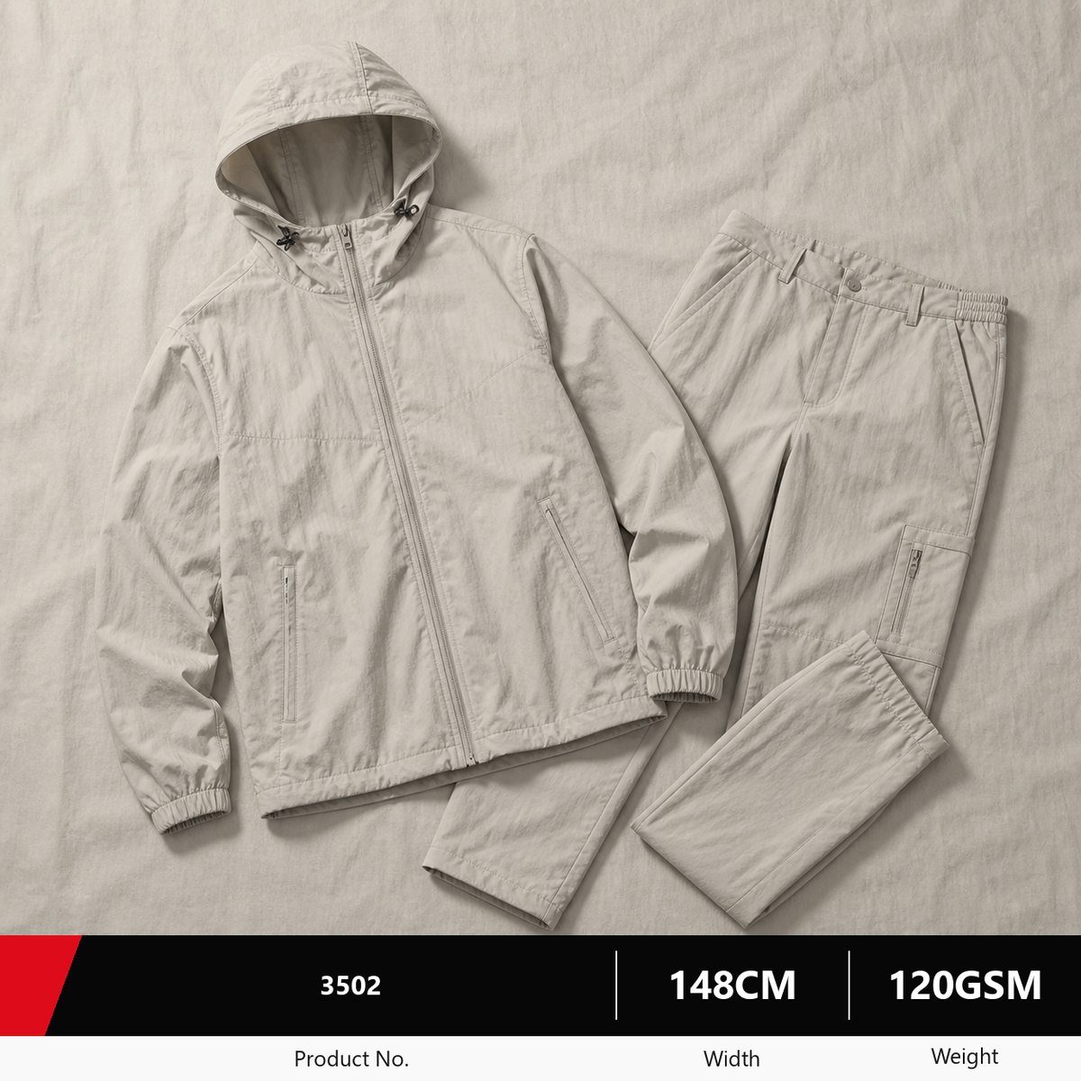 3502 Polyester Fabric for Trousers and Jackets 120GSM