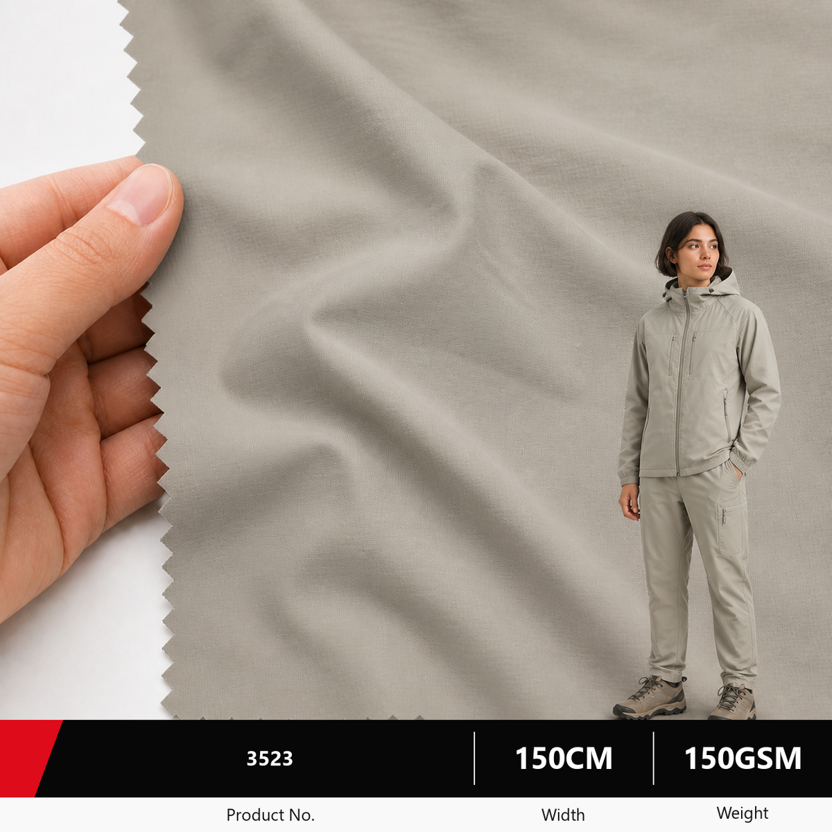 3523 Polyester Womenswear Fabric 150GSM