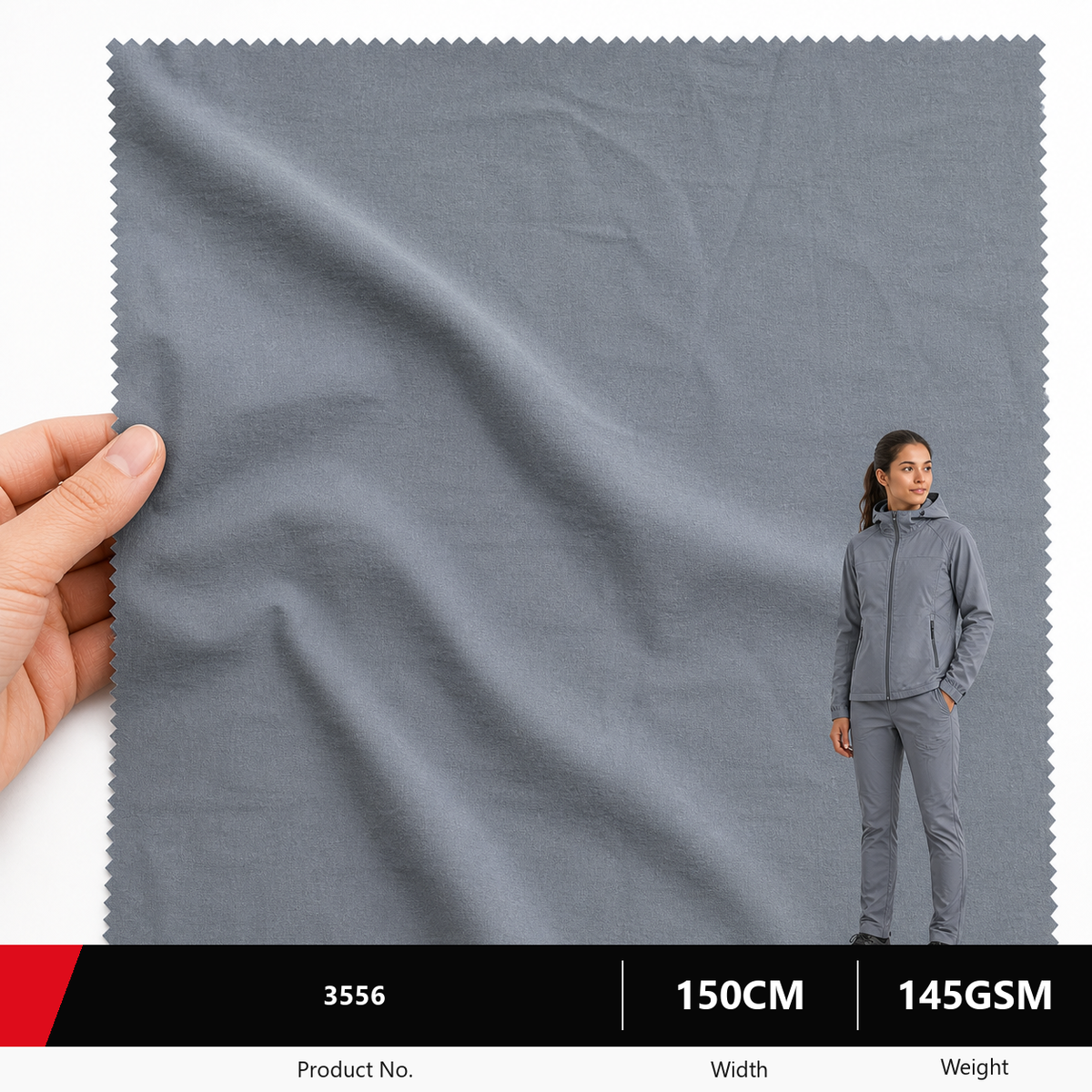 3556 Nylon Spandex Apparel Fabric 145GSM