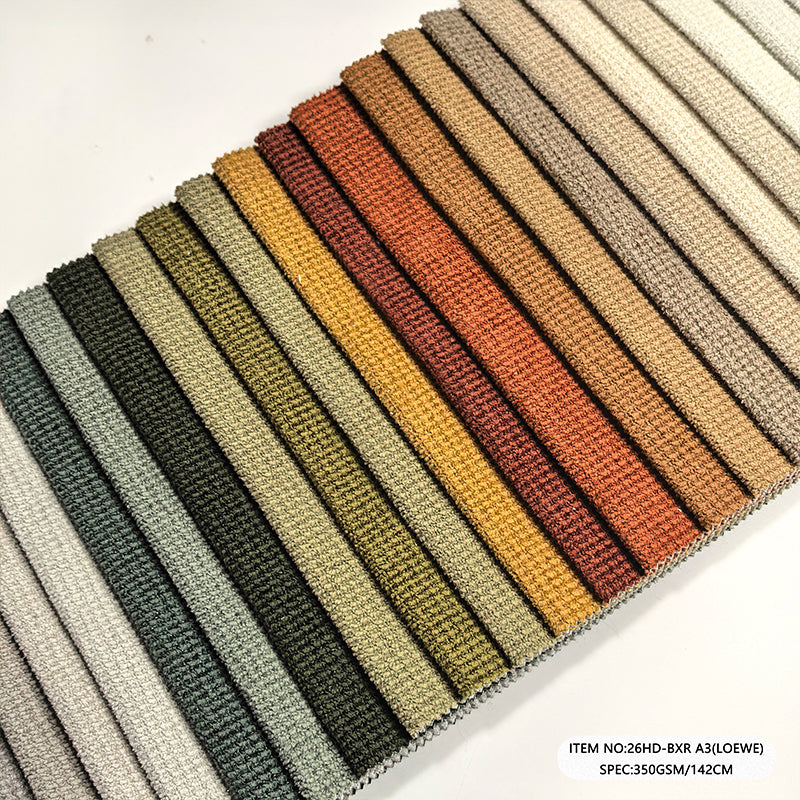 Sofa Upholstery Fabric 350GSM 150CM Black Yarn Tricot Backed Textile for Armchair Cushion Furniture Interior Home Decor