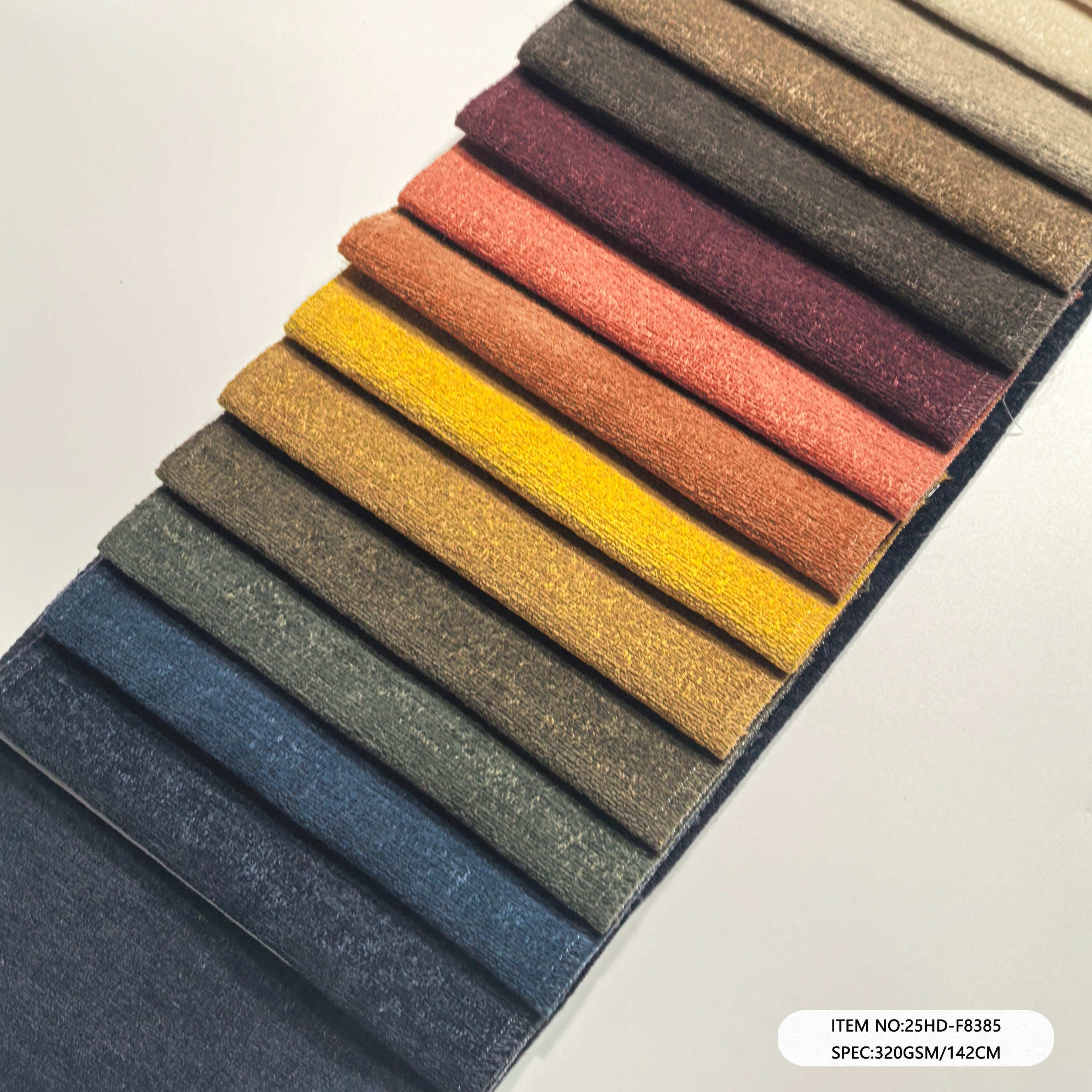 25HD-F8385 100% Polyester Chenille Upholstery Sofa Fabric | Solid Plain
