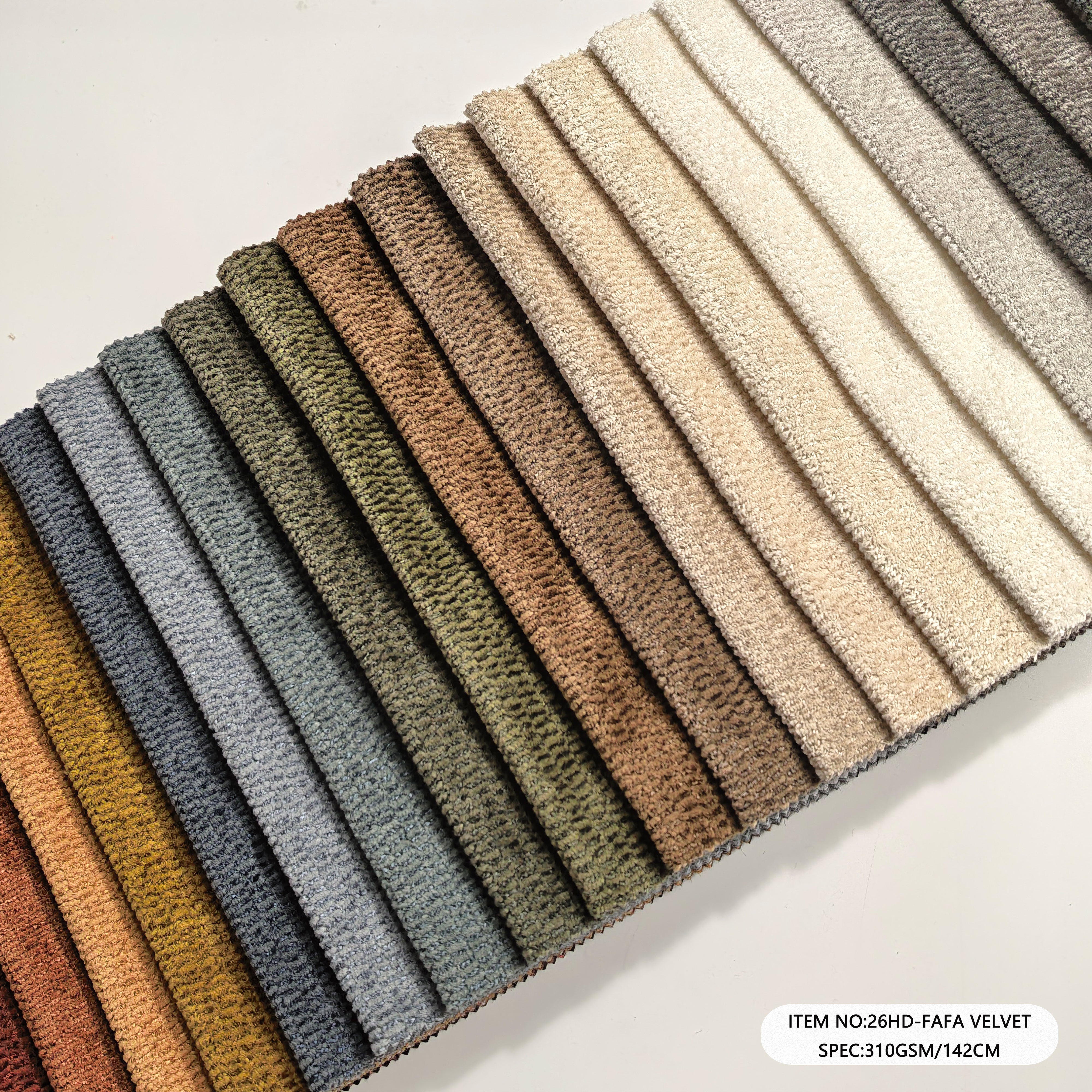 FAFA Velvet Upholstery Fabric 260 GSM | Hospitality Grade | Factory-Direct | Haida Textile