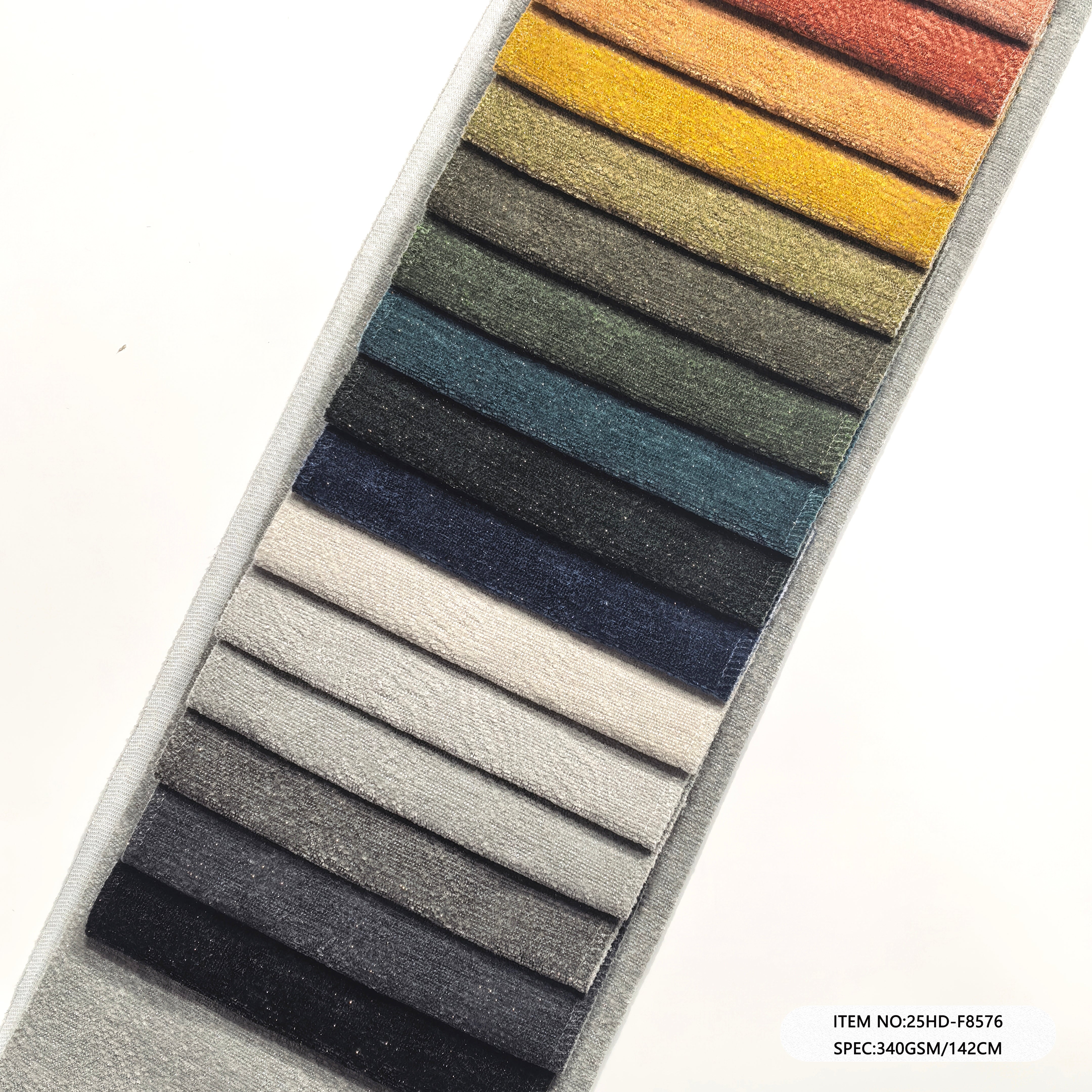 25HD-F8576 Polyester Microfiber Chenille Sofa Upholstery Fabric | Solid
