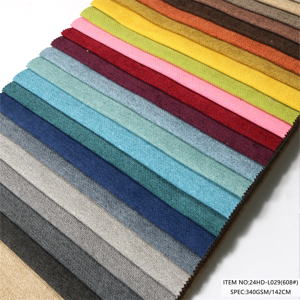24HD-L029 Polyester Linen Look Curtain & Upholstery Fabric | Weft Suede