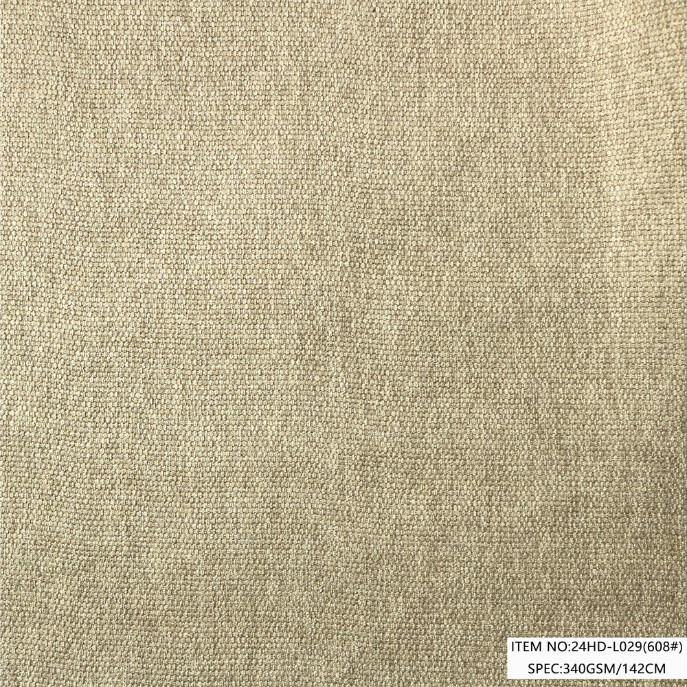 24HD-L029 Polyester Linen Look Curtain & Upholstery Fabric | Weft Suede