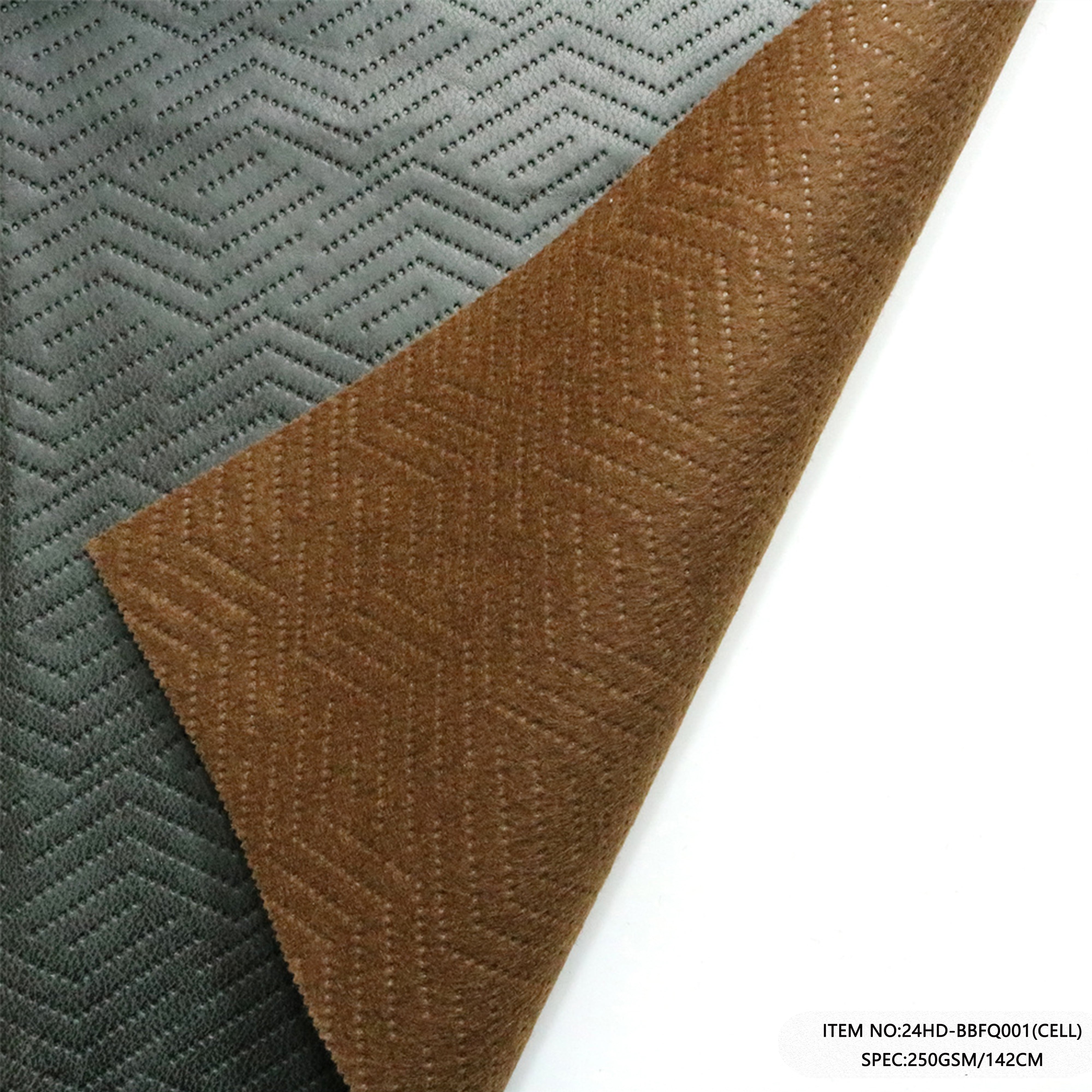 24HD-BBFQ001 Bronze Embossed Quilted Velour | 400gsm Hospitality FR