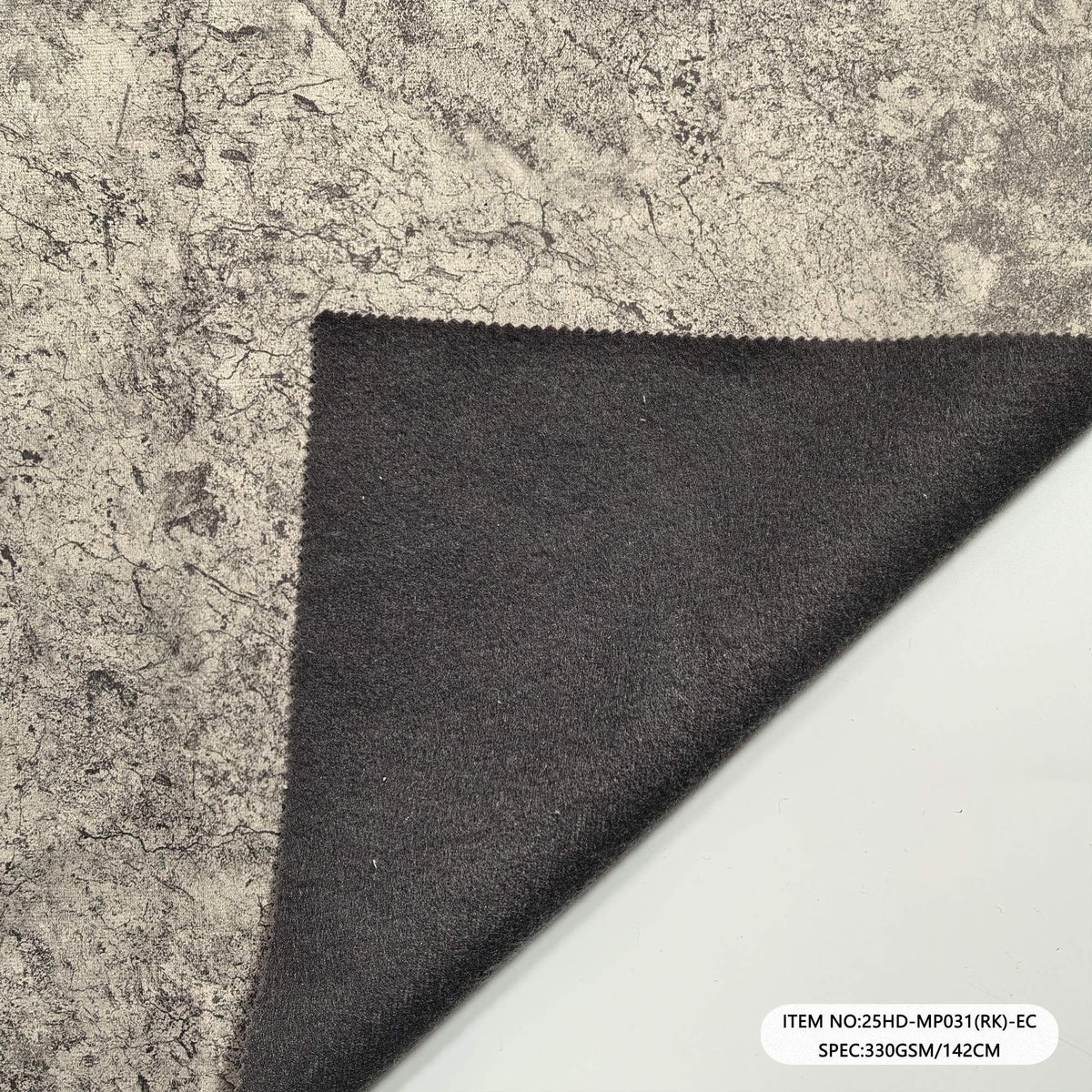 Printed Mosha Velvet Fabric 330GSM 160CM Grey Fleece Backed Decorative Material for Sofa Chair Furniture Home Upholstery
