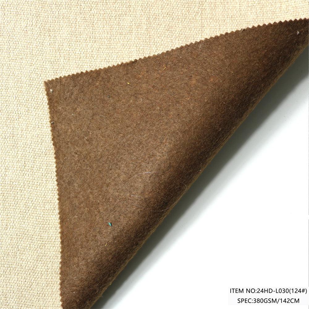 24HD-L030 Polyester Linen Look Upholstery Fabric | Warp Suede