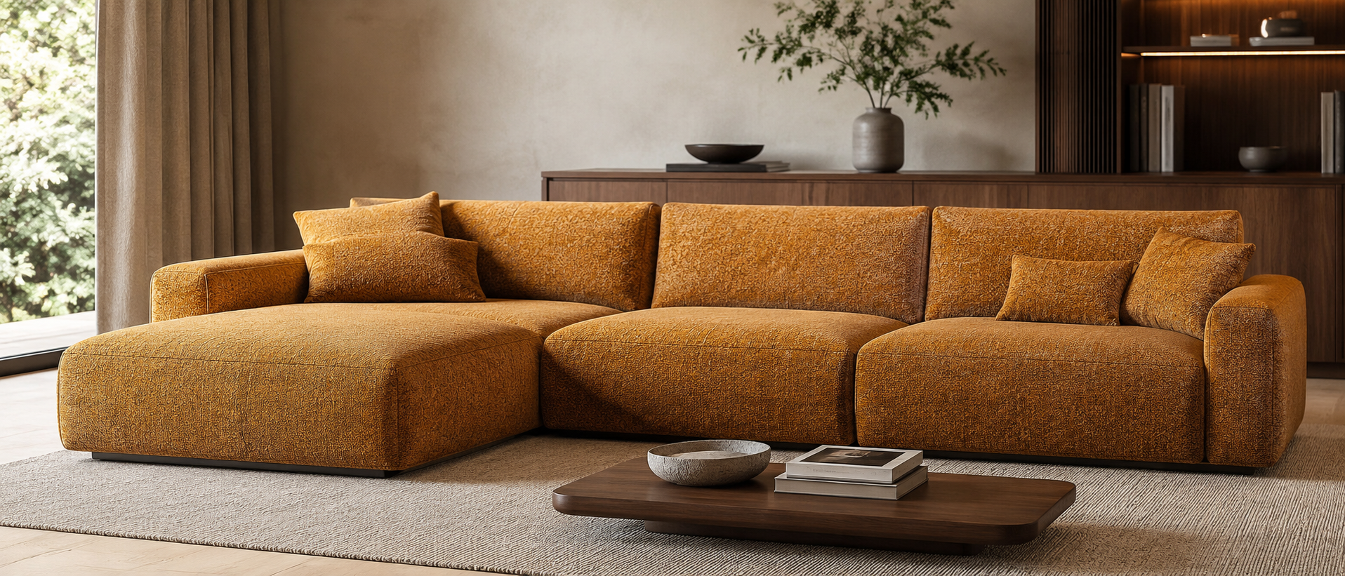 Luxury Textured Upholstery Fabric for Modern Sofas