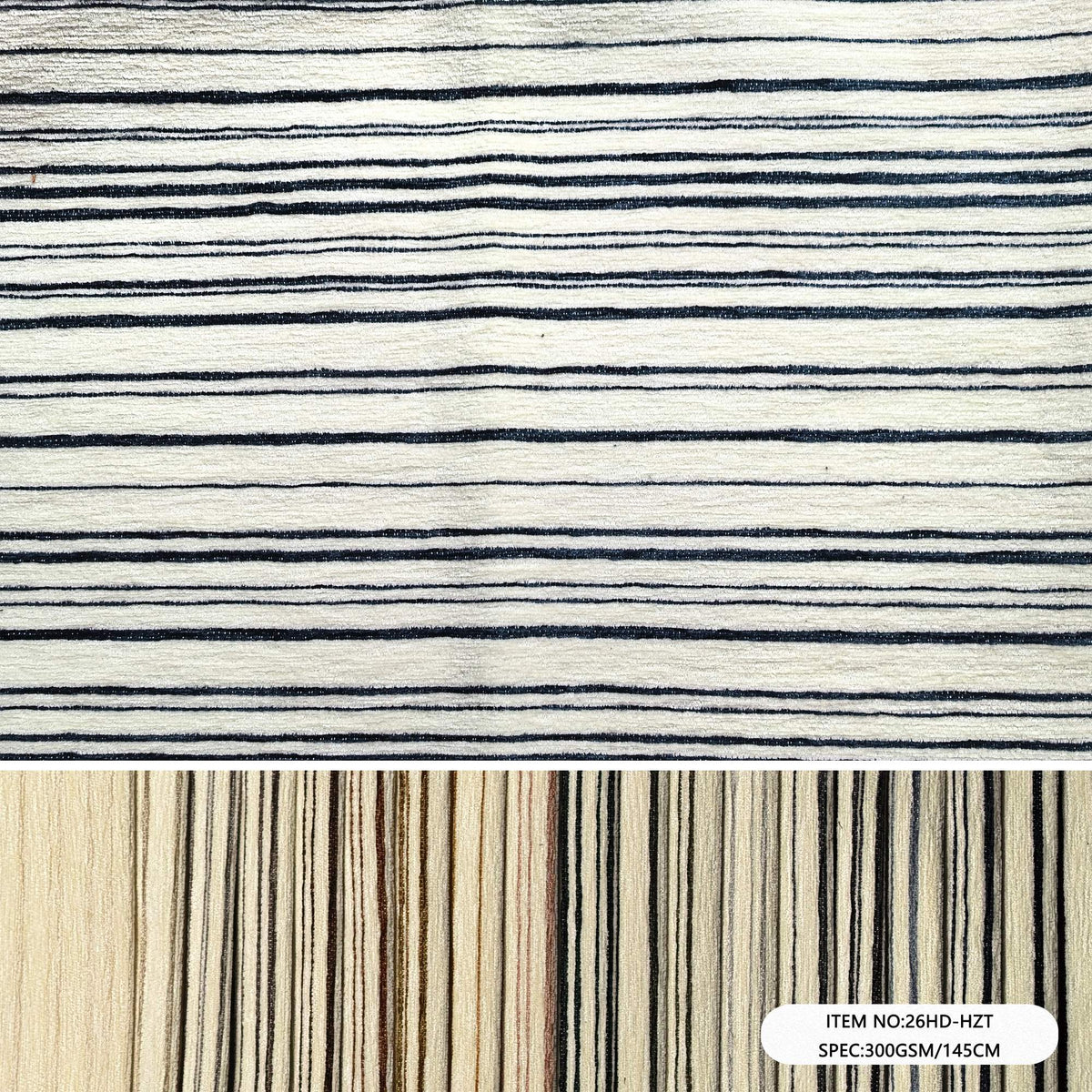 Floral Stripe Chenille Sofa Fabric with White Fleece Backing for Cushion Furniture Upholstery Home Decoration Wholesale