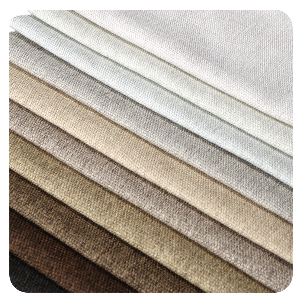 24HD-L030 Polyester Linen Look Upholstery Fabric | Warp Suede