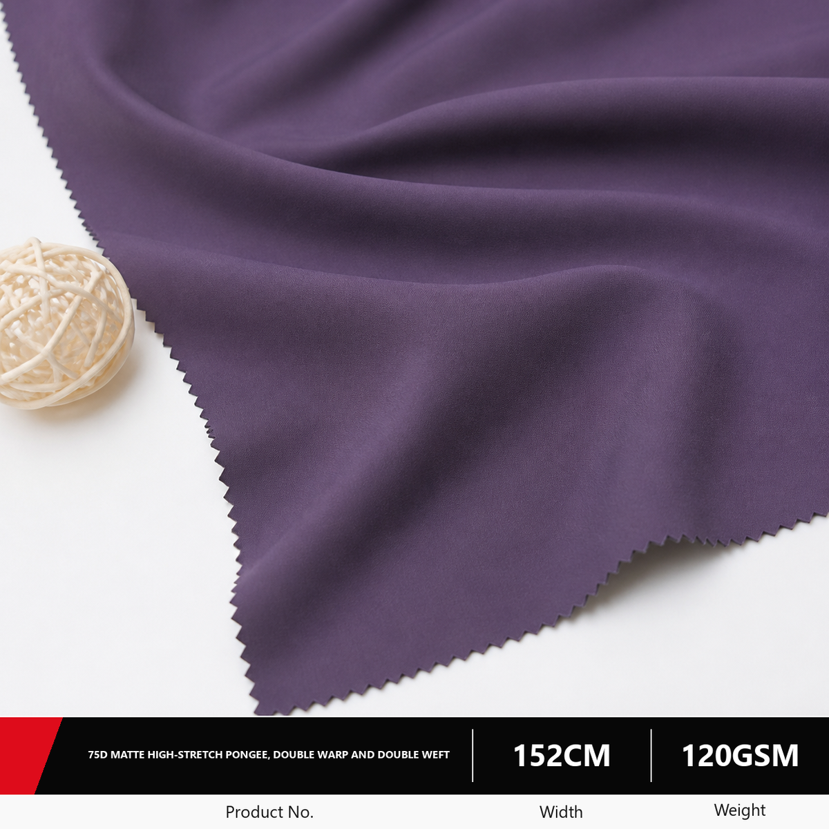 75D Matte Stretch Polyester Outdoor Pongee Fabric 120GSM