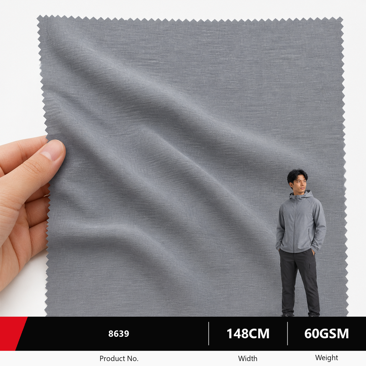 8639 Nylon Rayon Lightweight Sun-Protective Apparel Fabric 60gsm