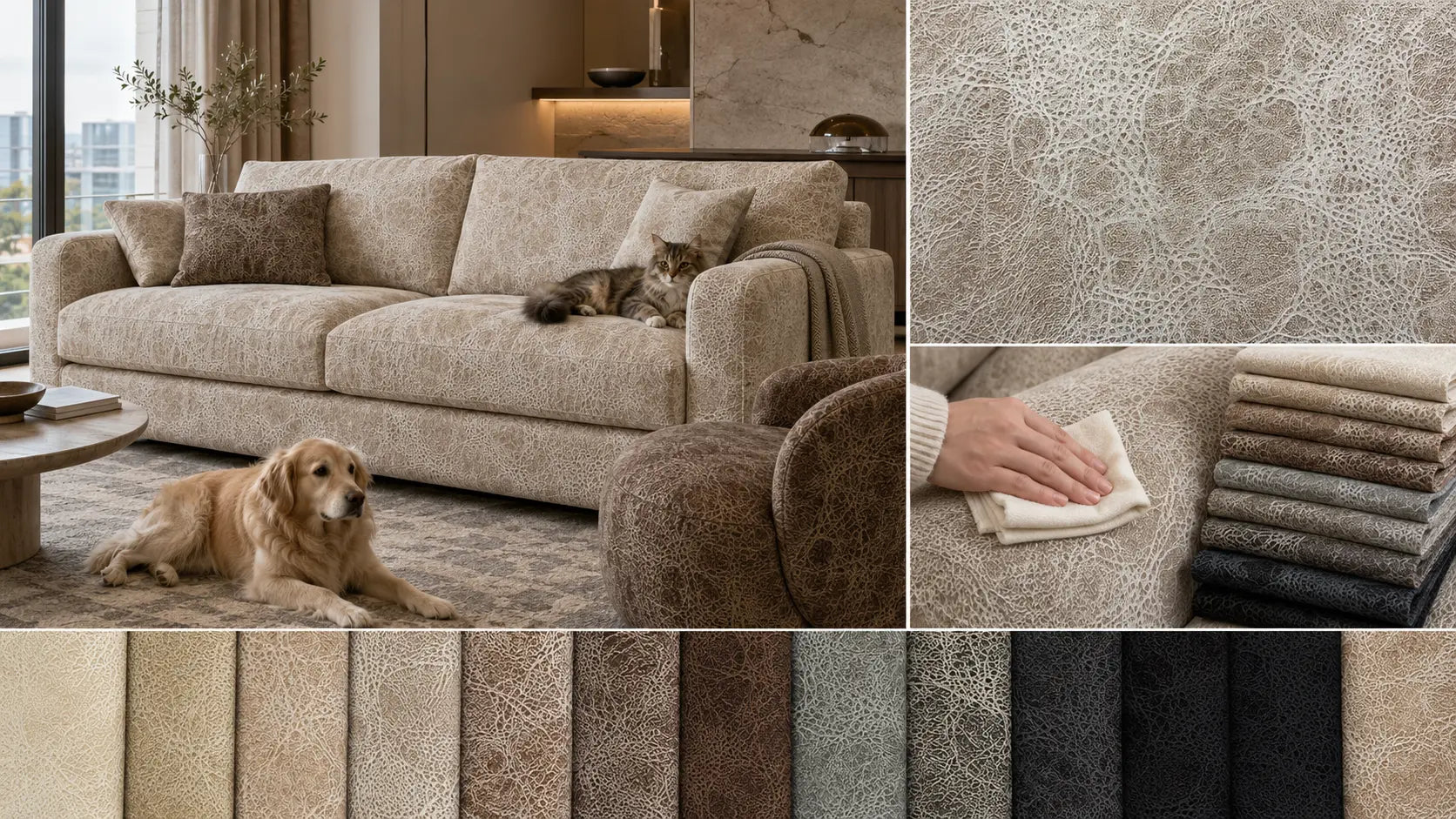 Linen Look Fabric for Modern Sofas